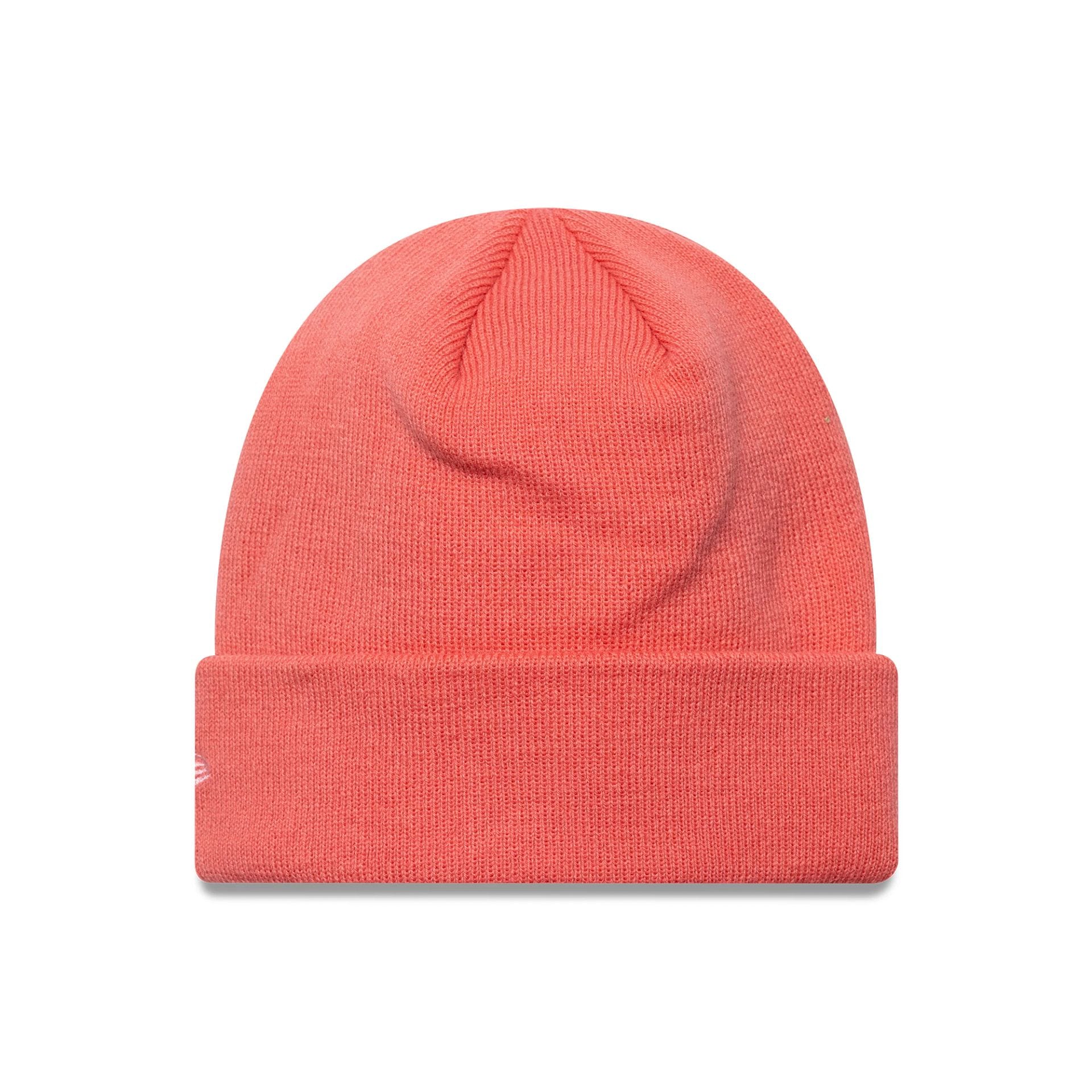 New York Yankees MLB League Essential Pastel Pink Cuff Knit Beanie Hat - Image 2