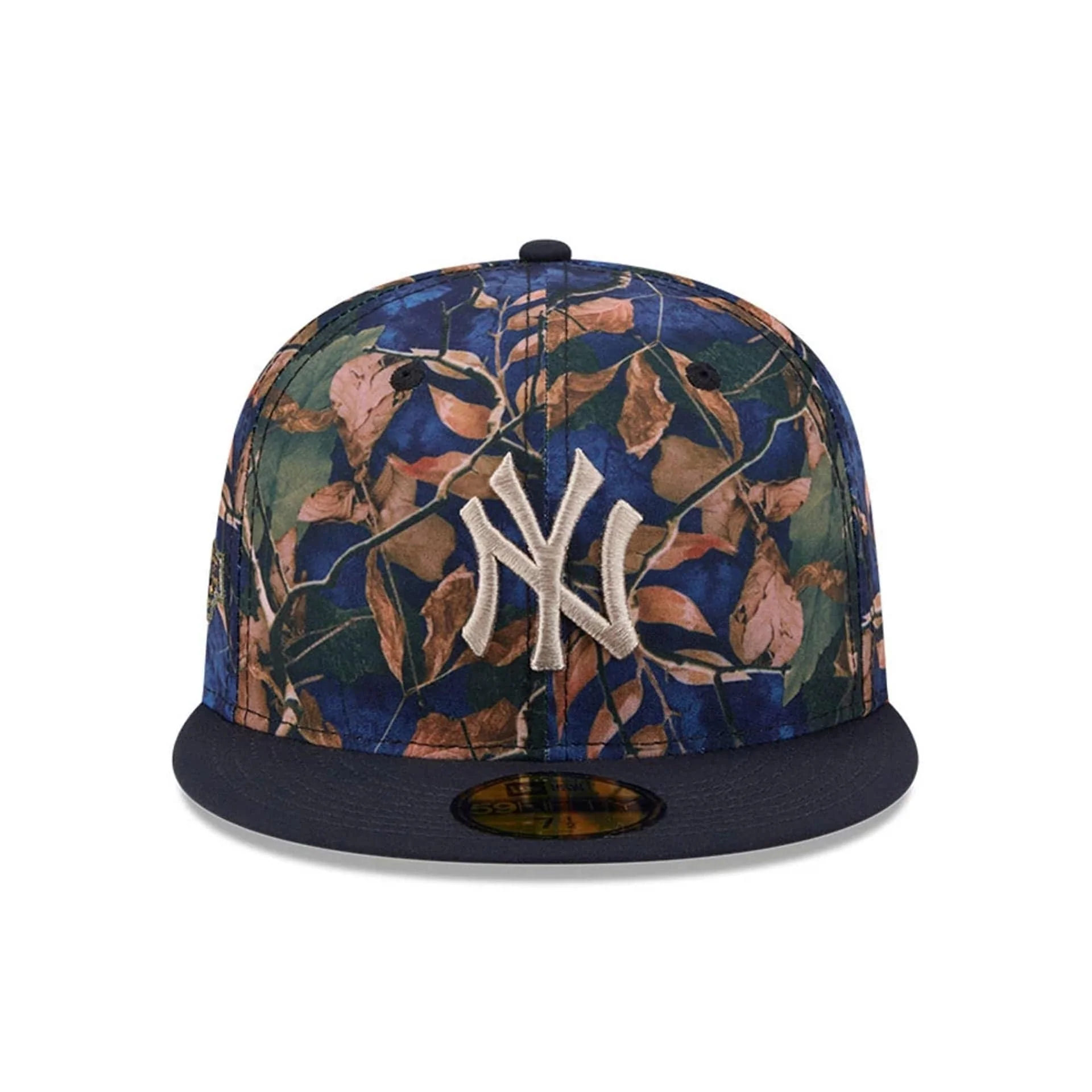 New York Yankees MLB Leaves Navy 59FIFTY Fitted Cap - Image 3