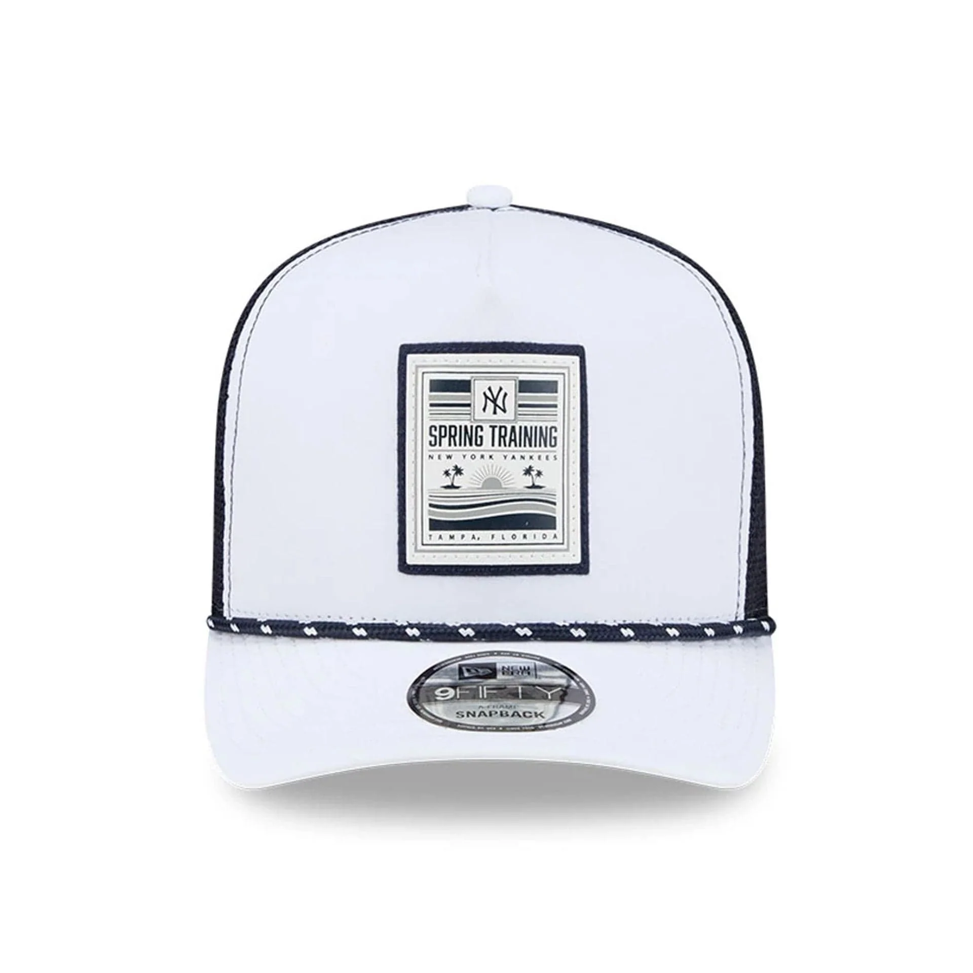New York Yankees MLB Lines Navy 9FIFTY A-Frame Snapback Adjustable Cap - Image 3