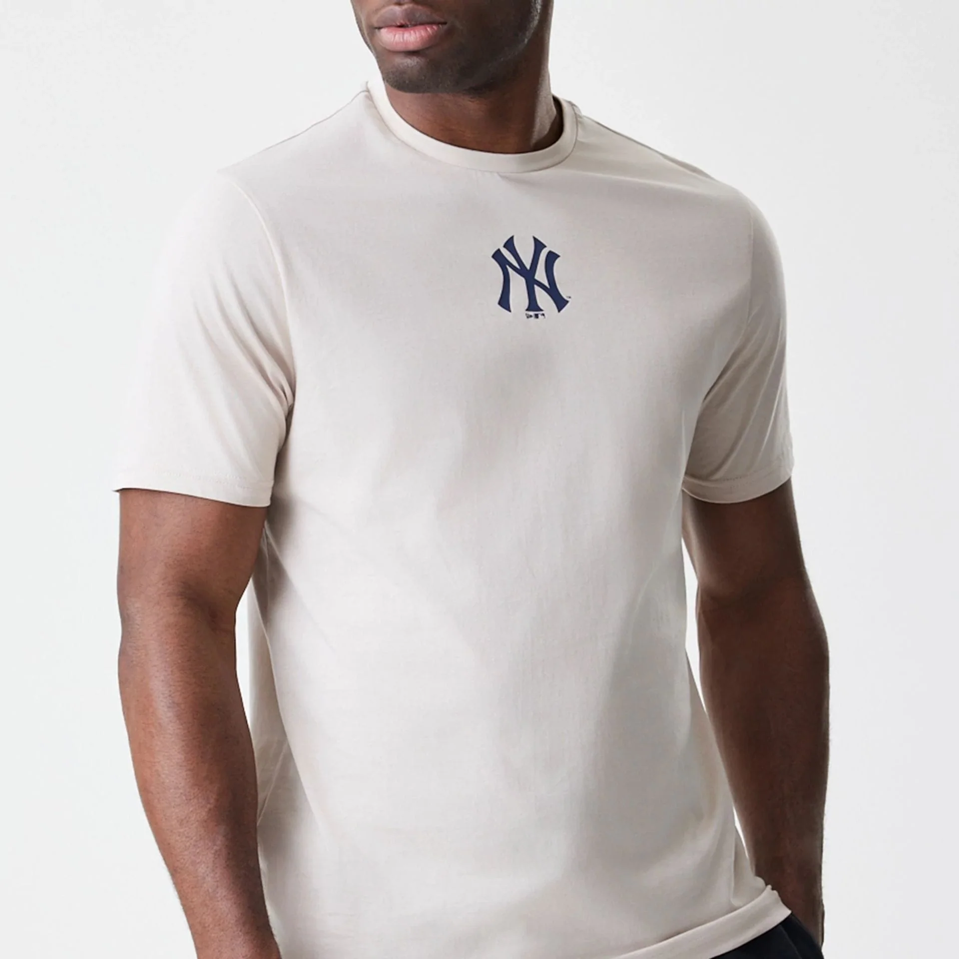 New York Yankees MLB Logo Cream T-Shirt - Image 3