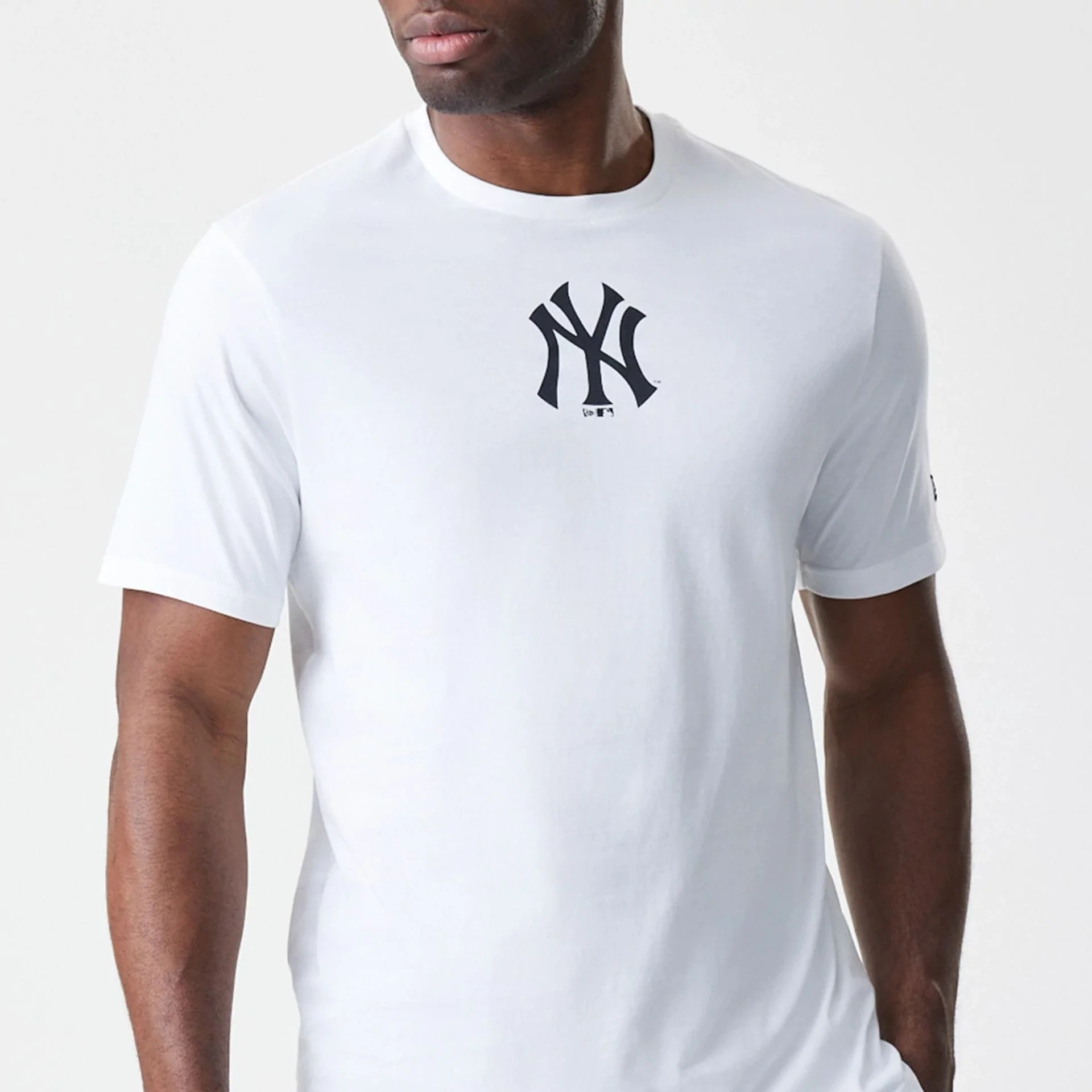 New York Yankees MLB Logo White T-Shirt - Image 3