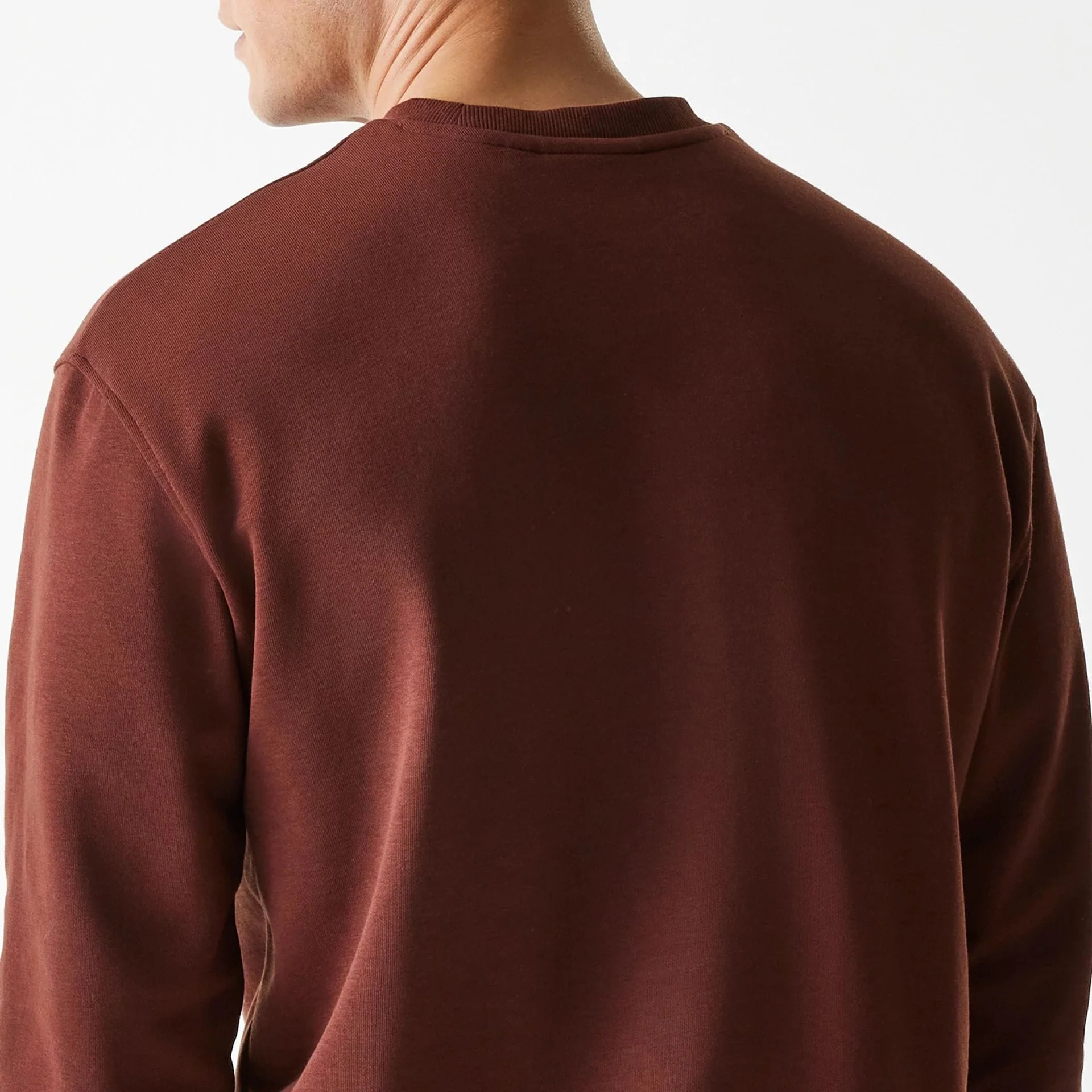 New York Yankees MLB Midi League Essential Brown Oversized Crew Neck Sweater - Image 7