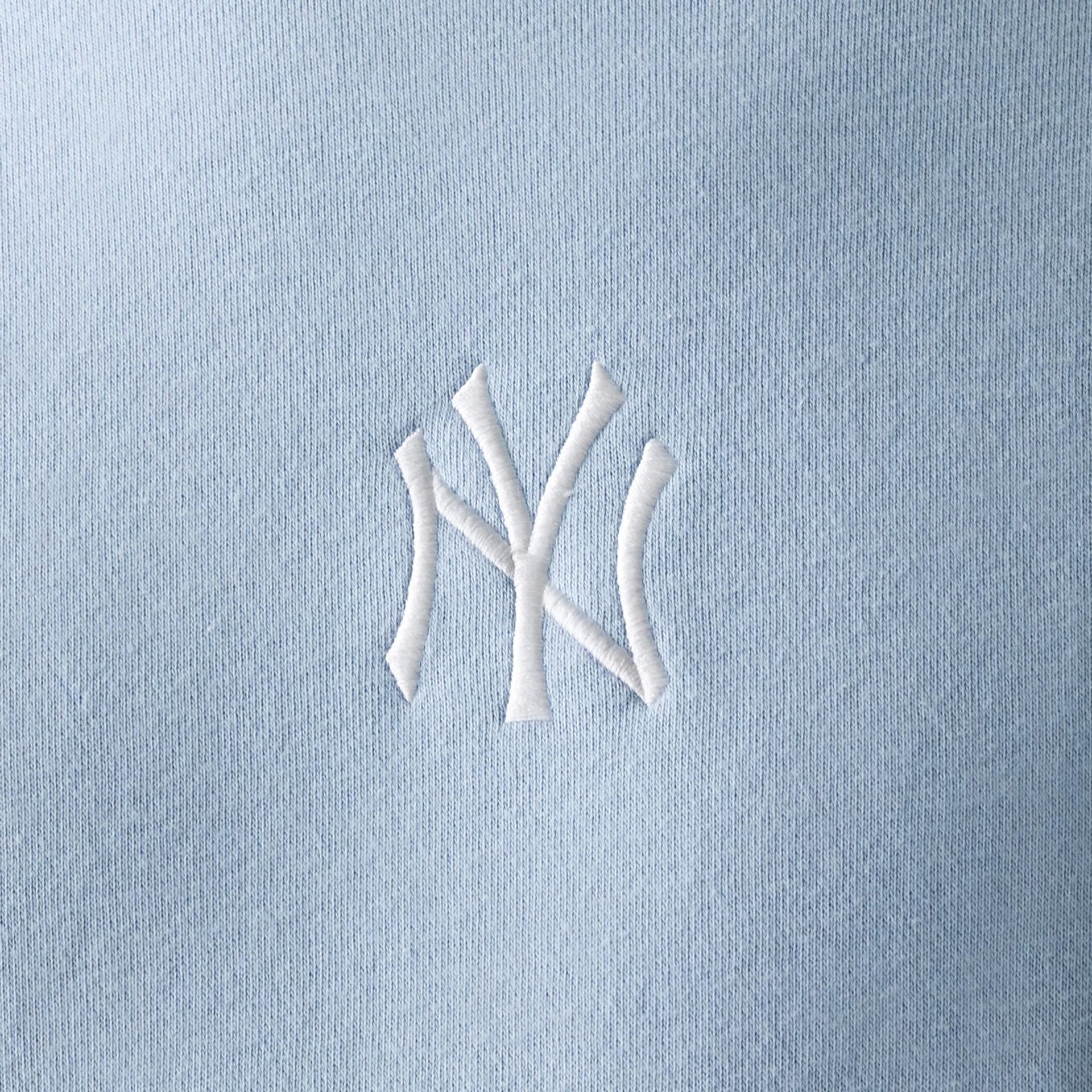 New York Yankees MLB Midi Pastel Blue Oversized Crew Neck Sweater - Image 4