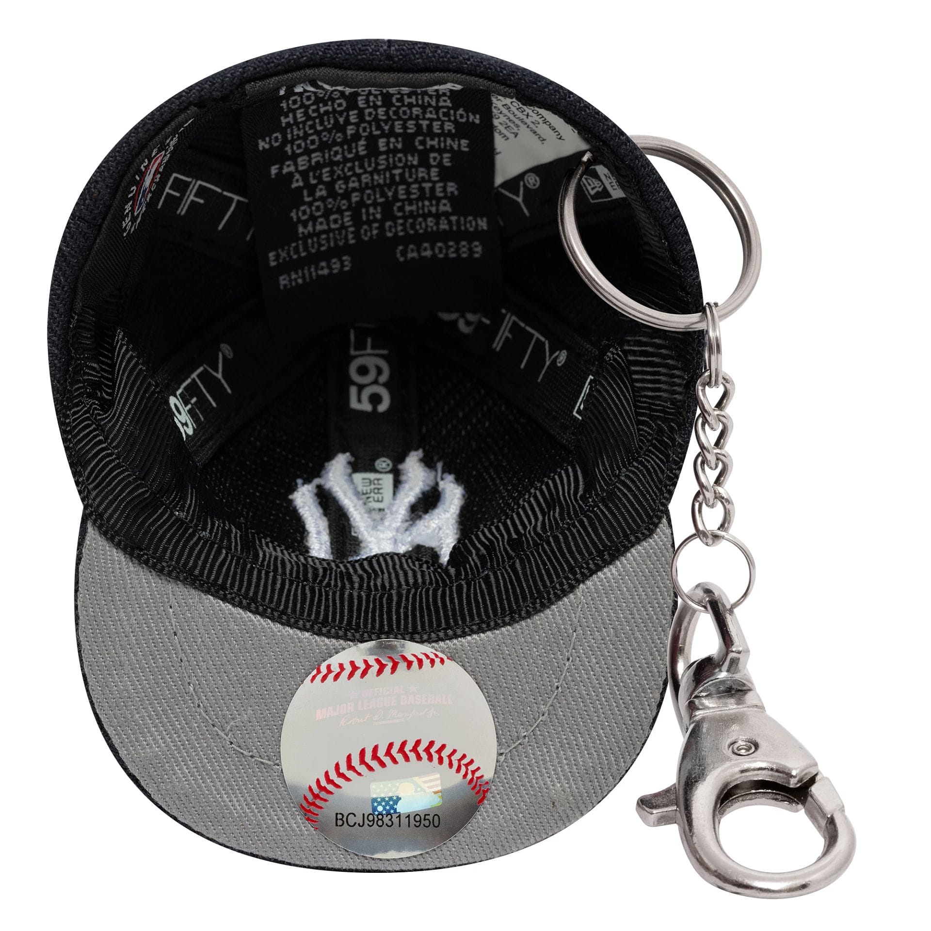New York Yankees MLB Mini Cap Navy Key Chain - Image 5