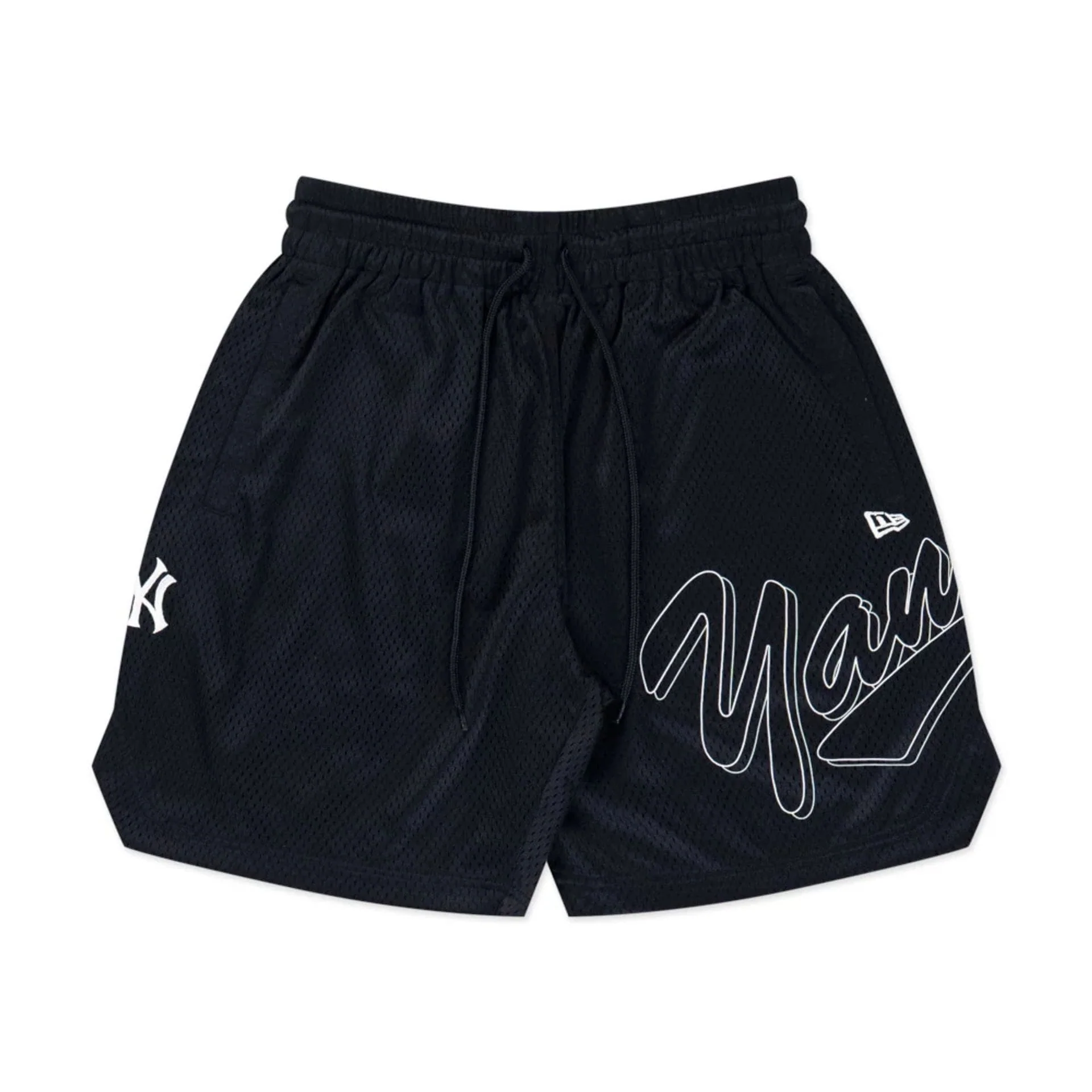 New York Yankees MLB Mix League Black Oversized Mesh Shorts - Image 7