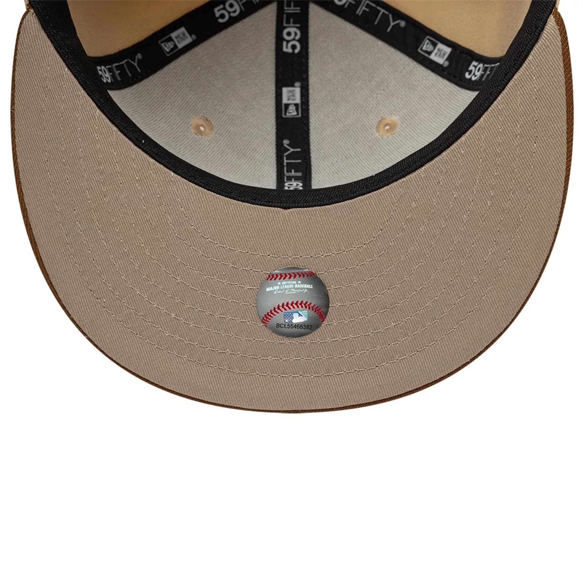 New York Yankees MLB Mocha Mousse Light Beige 59FIFTY Fitted Cap - Image 7