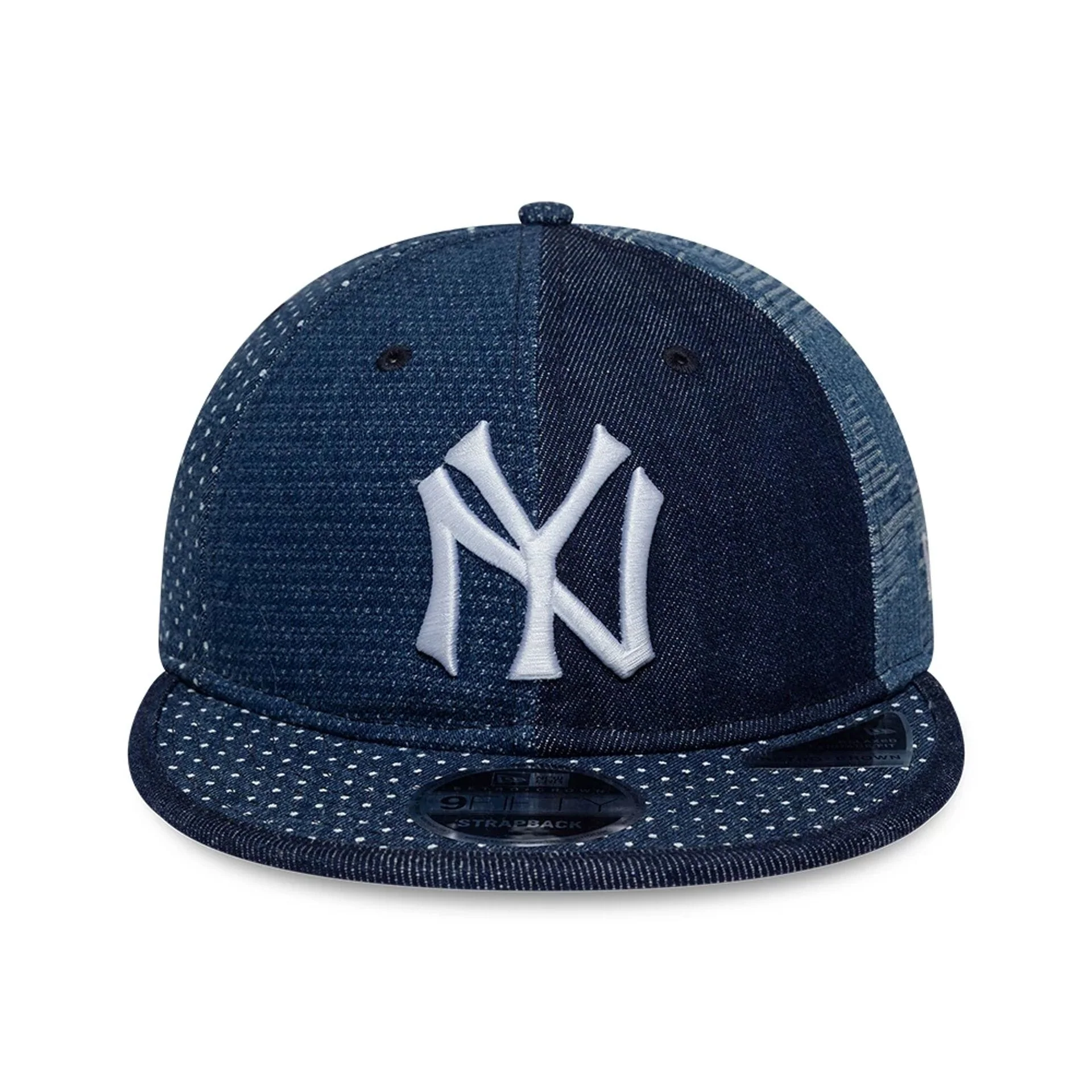 New York Yankees MLB Multi Denim Dark Blue Retro Crown 9FIFTY Adjustable Cap - Image 2