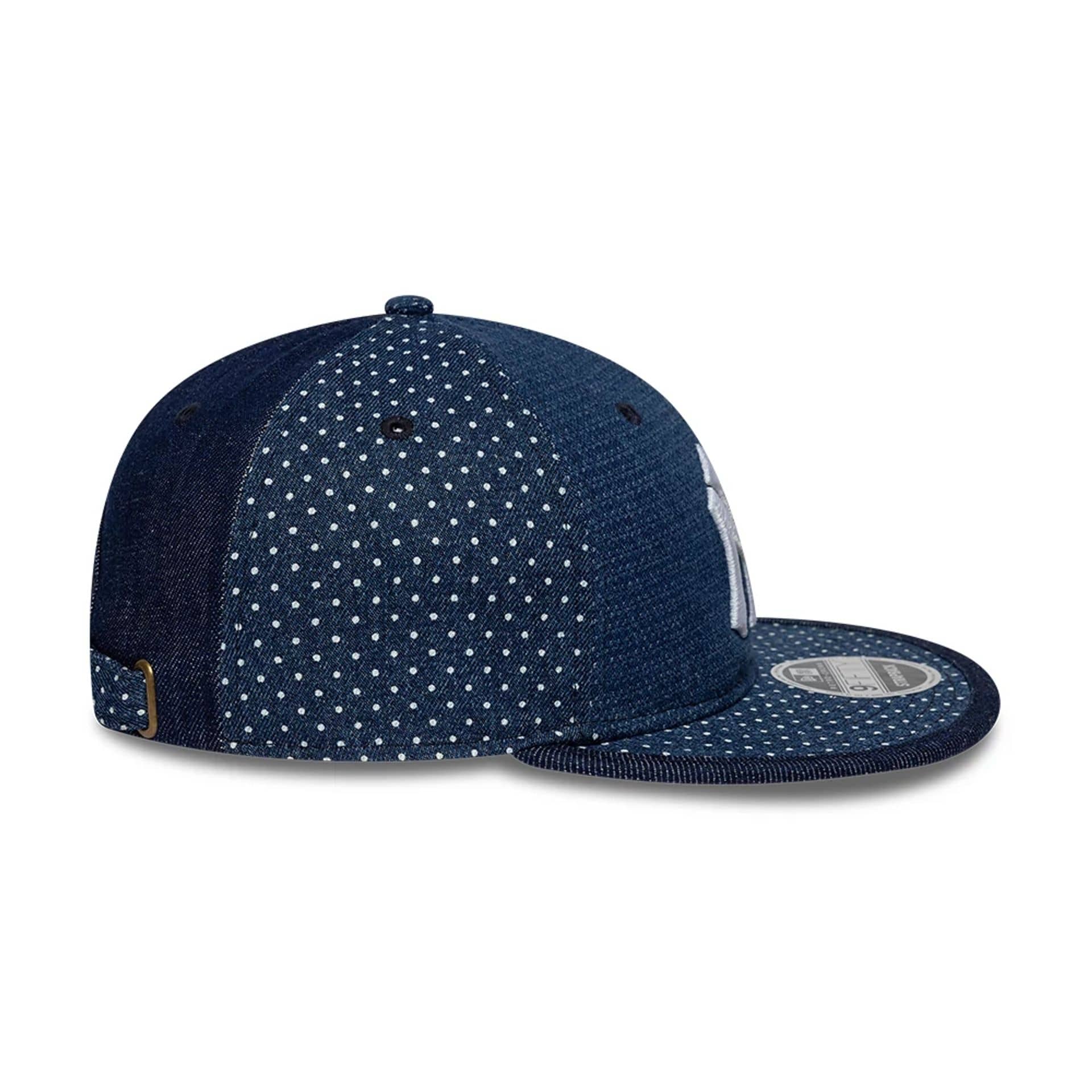 New York Yankees MLB Multi Denim Dark Blue Retro Crown 9FIFTY Adjustable Cap - Image 7