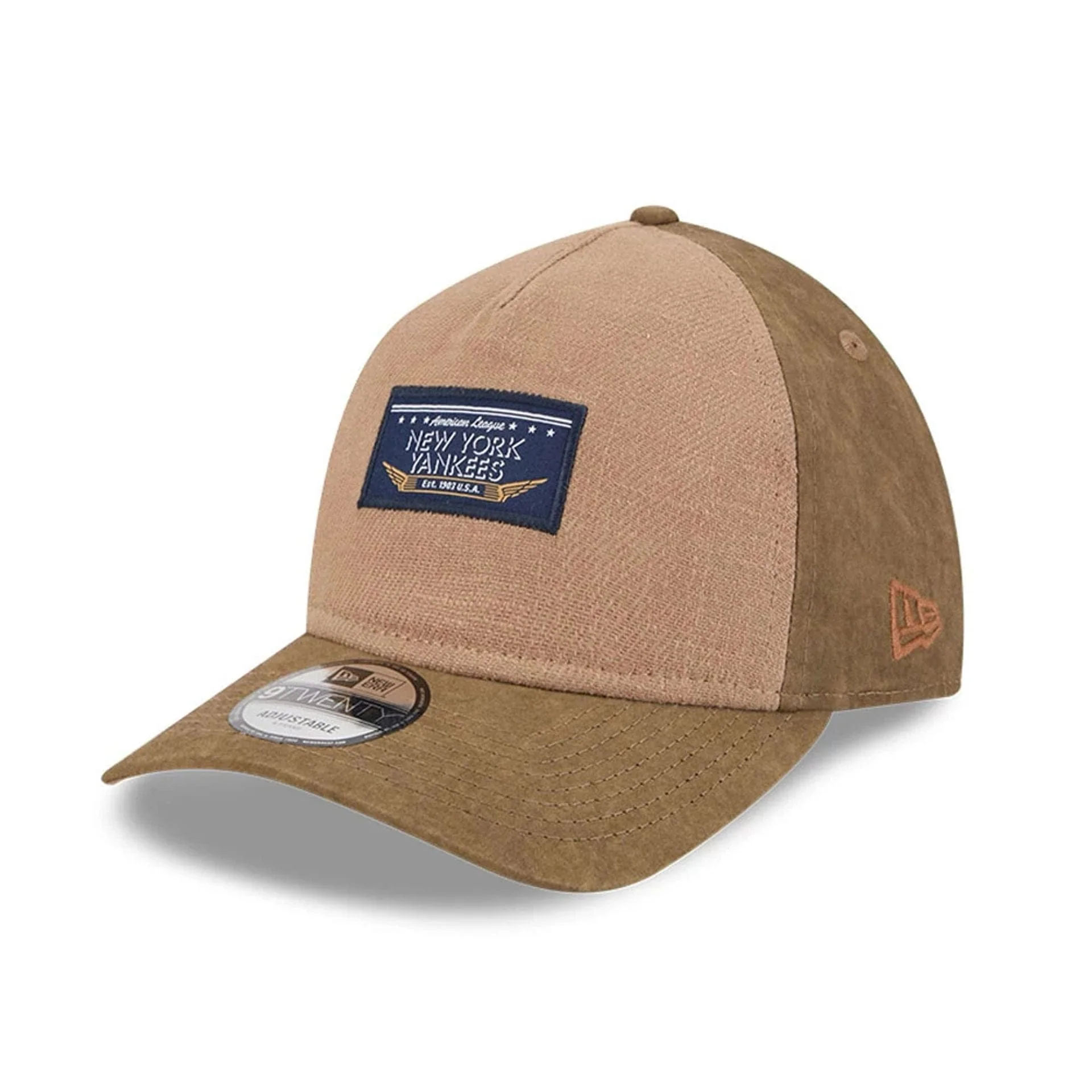 New York Yankees MLB Open Brown 9TWENTY A-Frame Adjustable Cap - Image 3