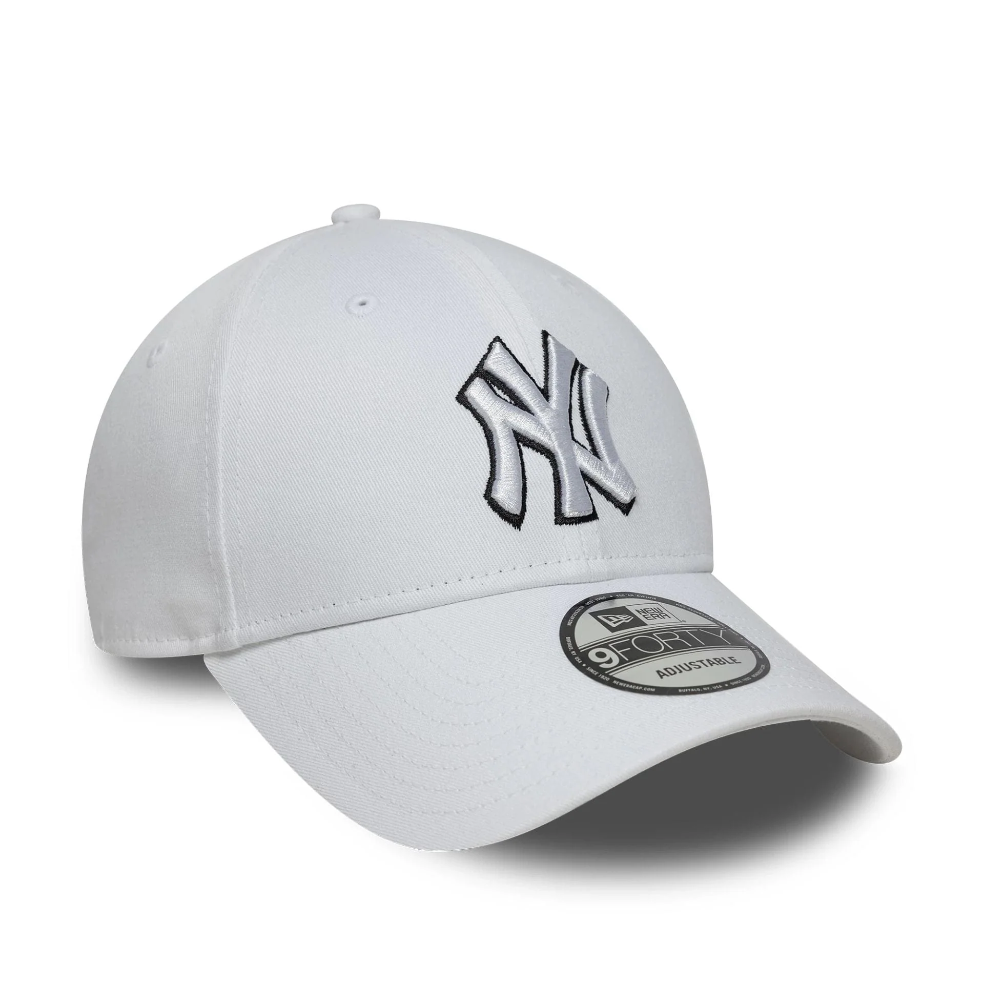 New York Yankees MLB Outline White 9FORTY Adjustable Cap - Image 3