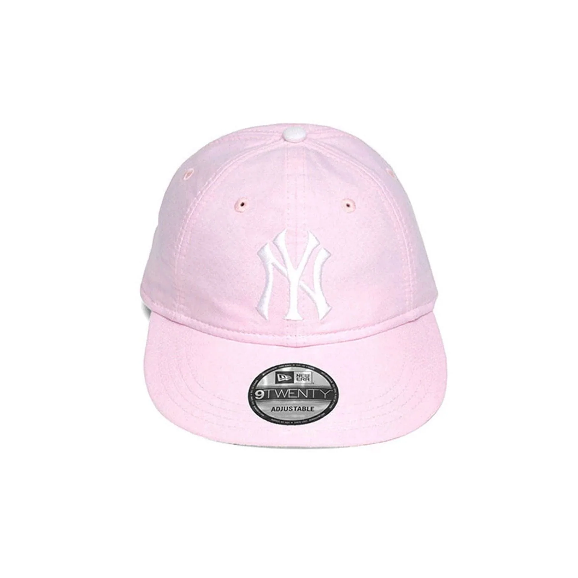 New York Yankees MLB Oxford Pastel Pink 9TWENTY Long Visor Adjustable Cap - Image 2