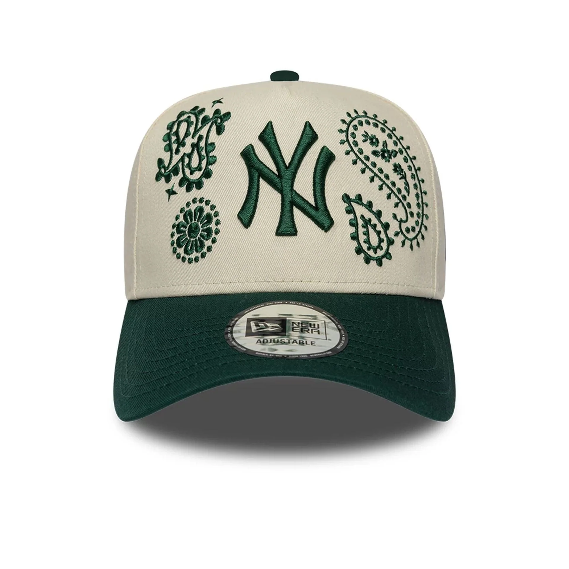 New York Yankees MLB Paisley Dark Green 9FORTY E-Frame Adjustable Cap - Image 2
