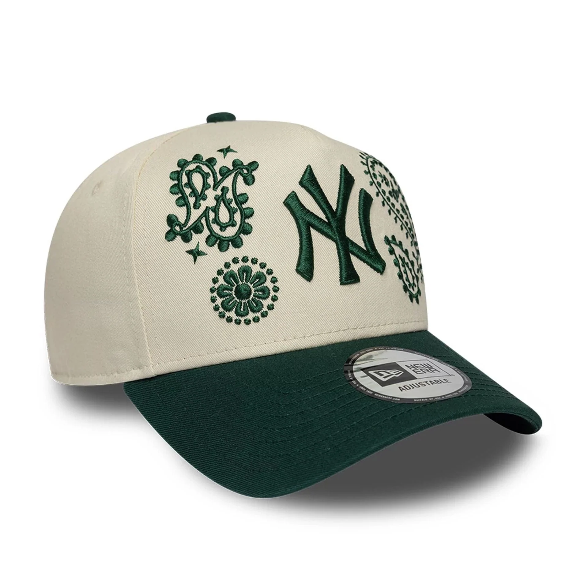 New York Yankees MLB Paisley Dark Green 9FORTY E-Frame Adjustable Cap - Image 3