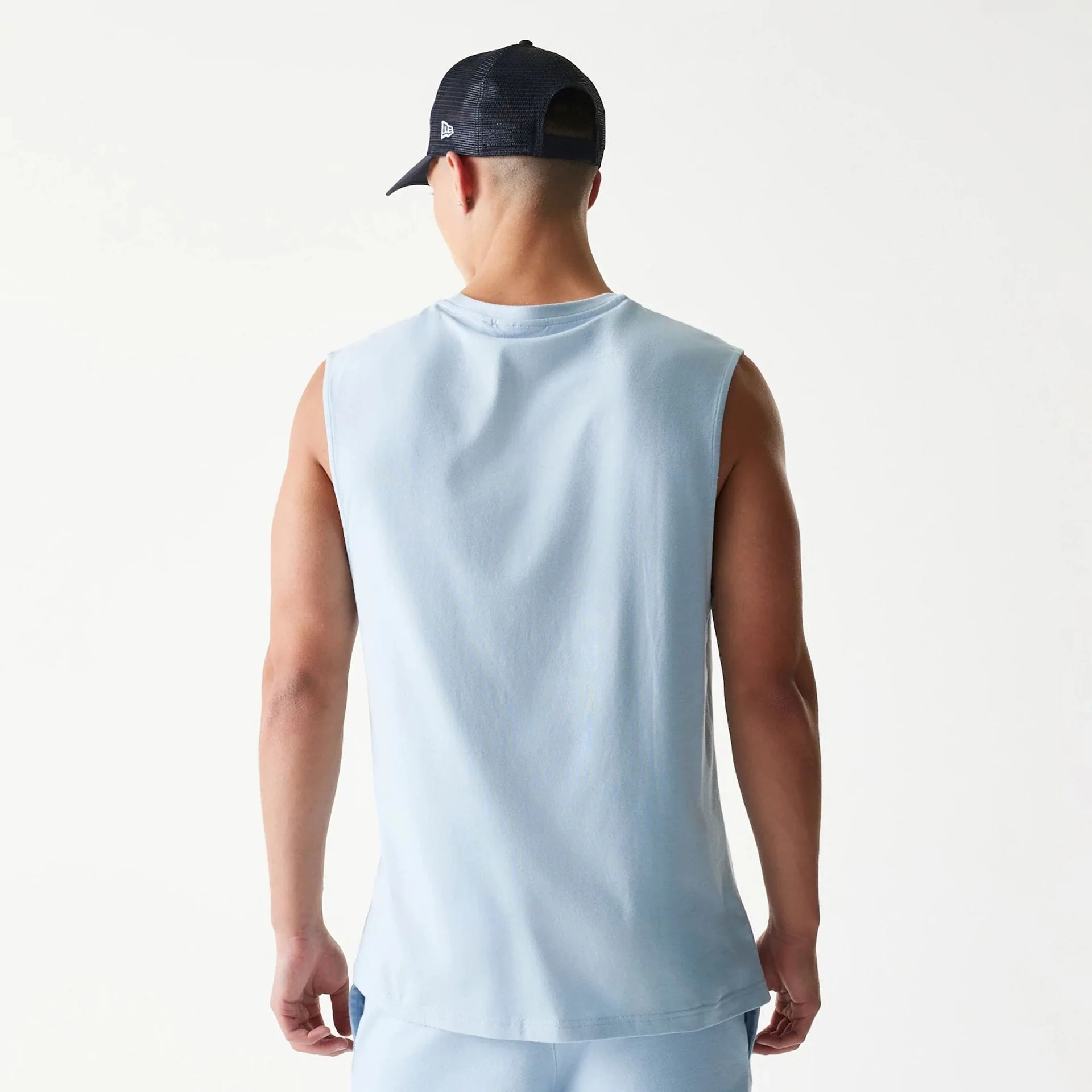 New York Yankees MLB Pastel Blue Sleeveless T-Shirt - Image 2
