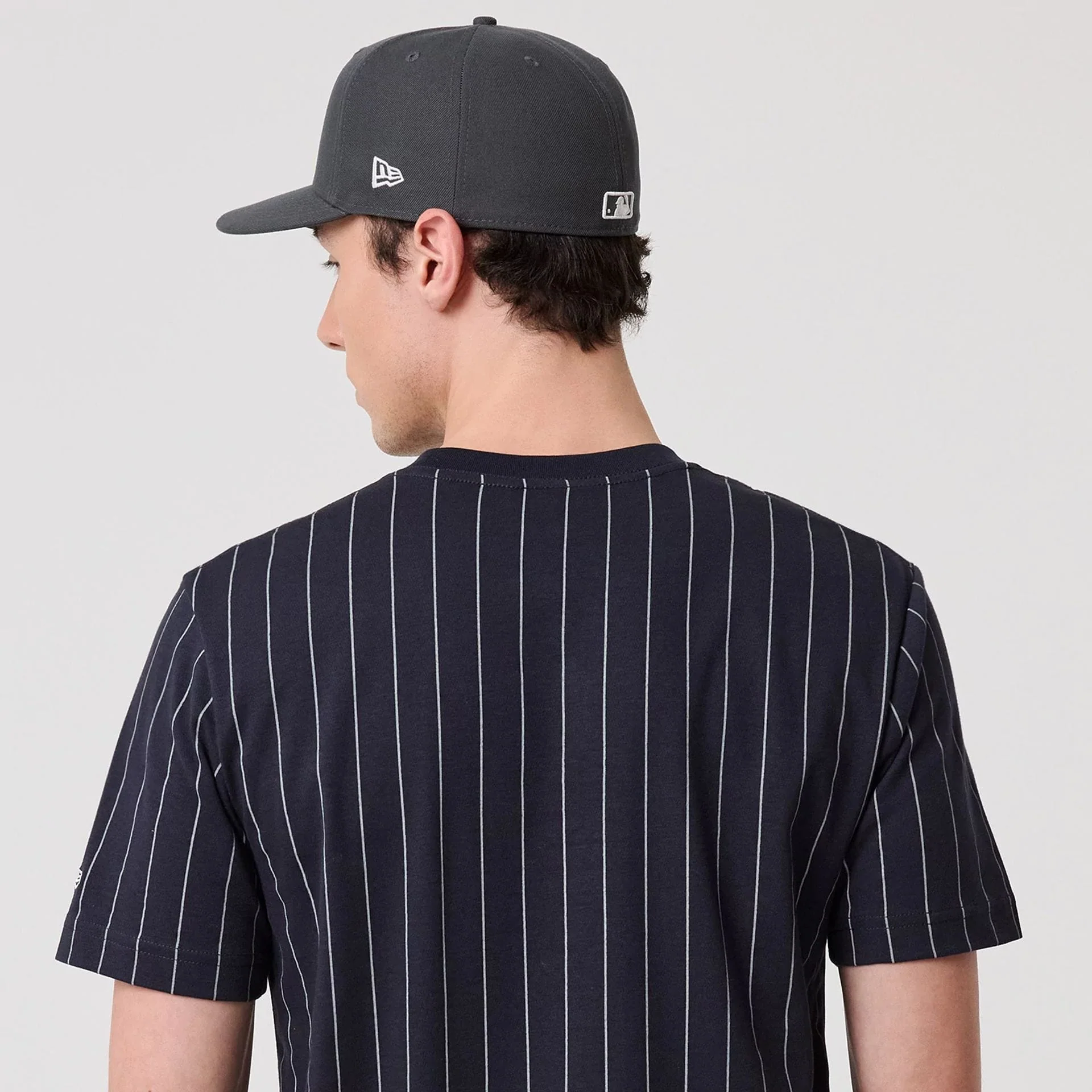New York Yankees MLB Pinstripe Navy T-Shirt - Image 7