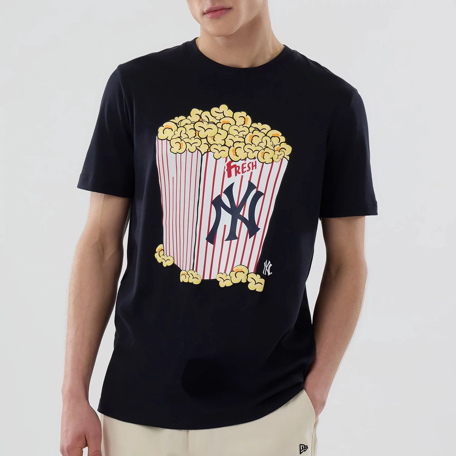 New York Yankees MLB Popcorn Navy T-Shirt - Image 3