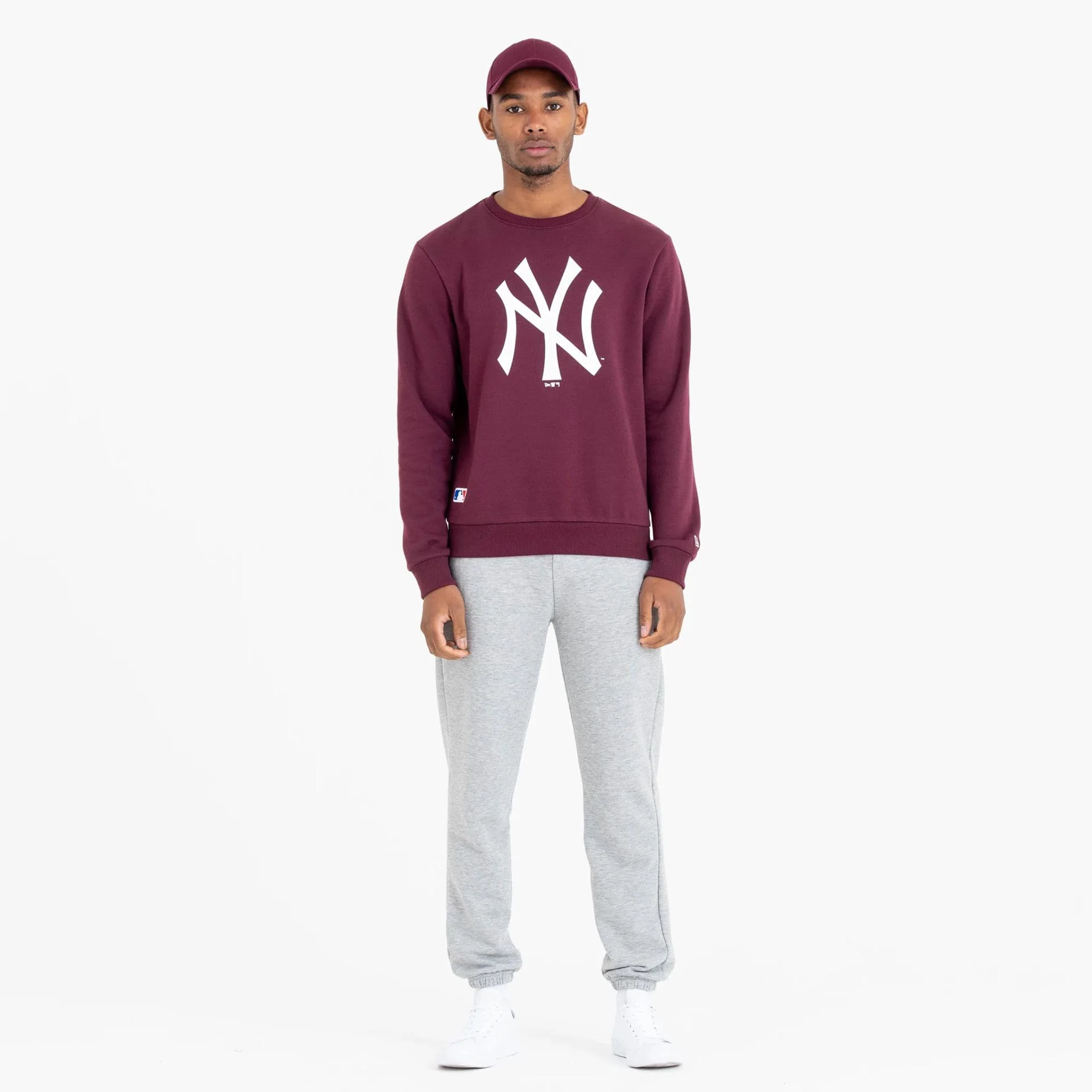 New York Yankees MLB Regular Dark Purple Crew Neck Sweatshirt - Image 3