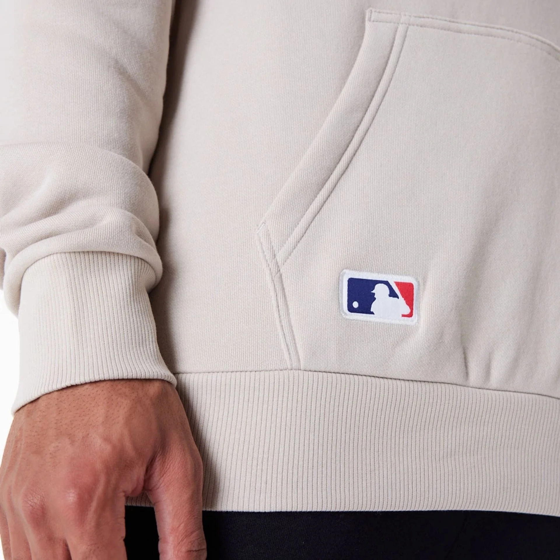 New York Yankees MLB Regular Light Beige Pullover Hoodie - Image 7