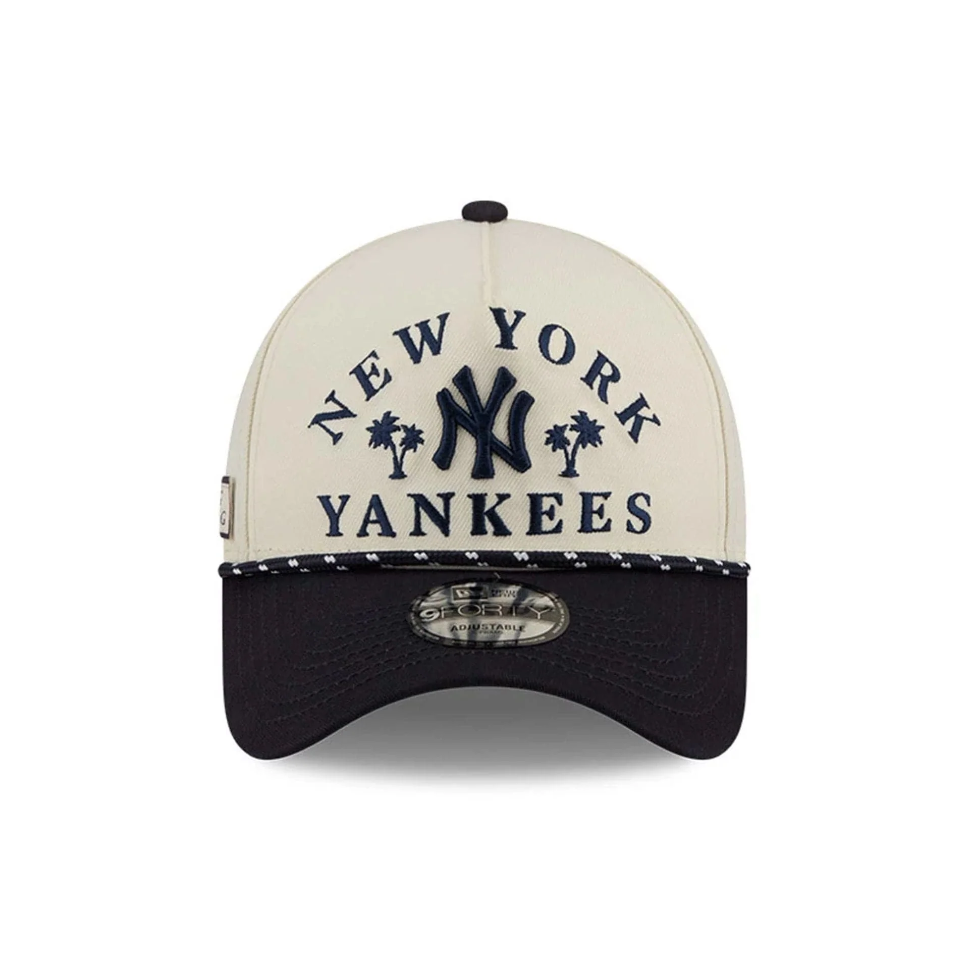 New York Yankees MLB Rope Navy 9FORTY A-Frame Adjustable Cap - Image 3