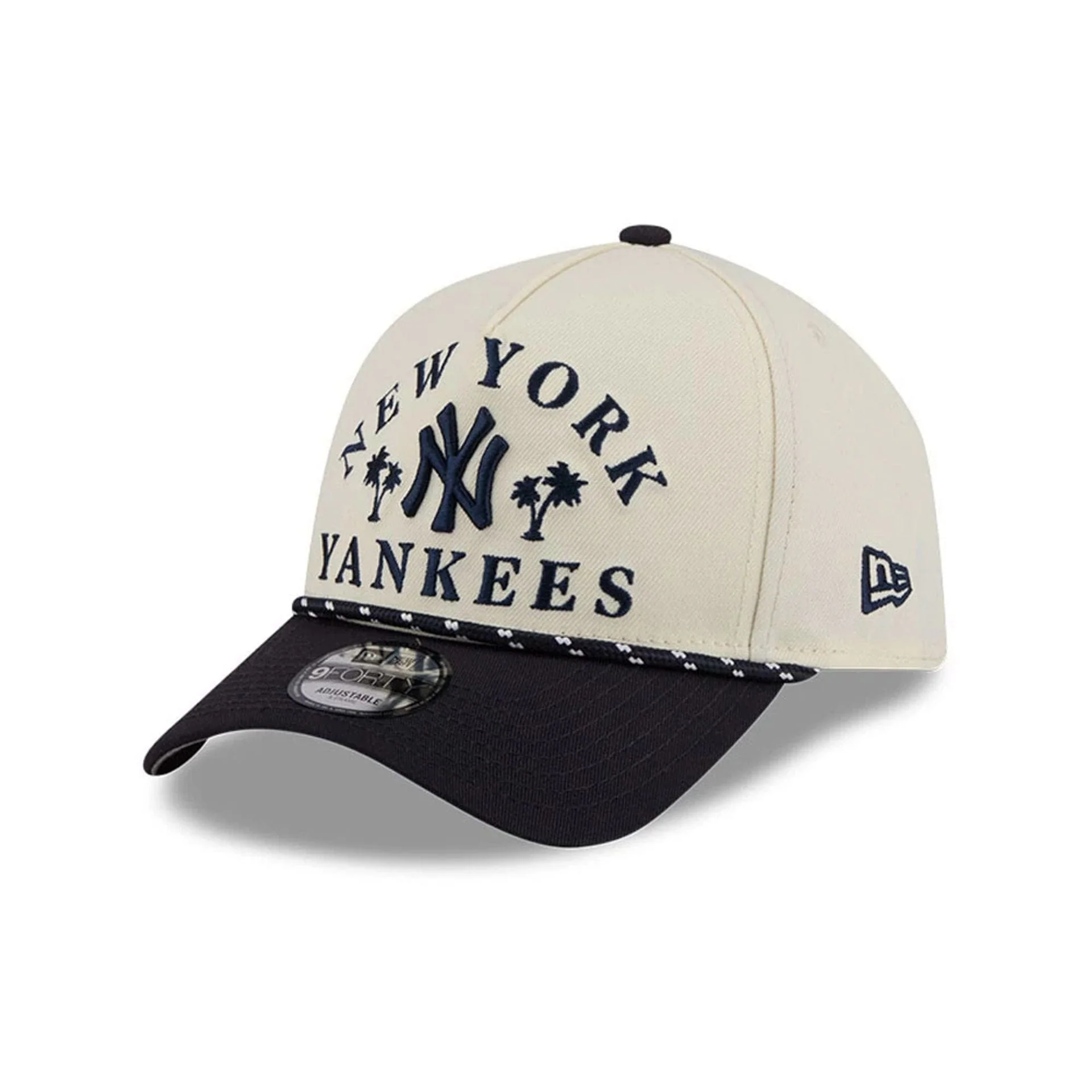 New York Yankees MLB Rope Navy 9FORTY A-Frame Adjustable Cap - Image 4