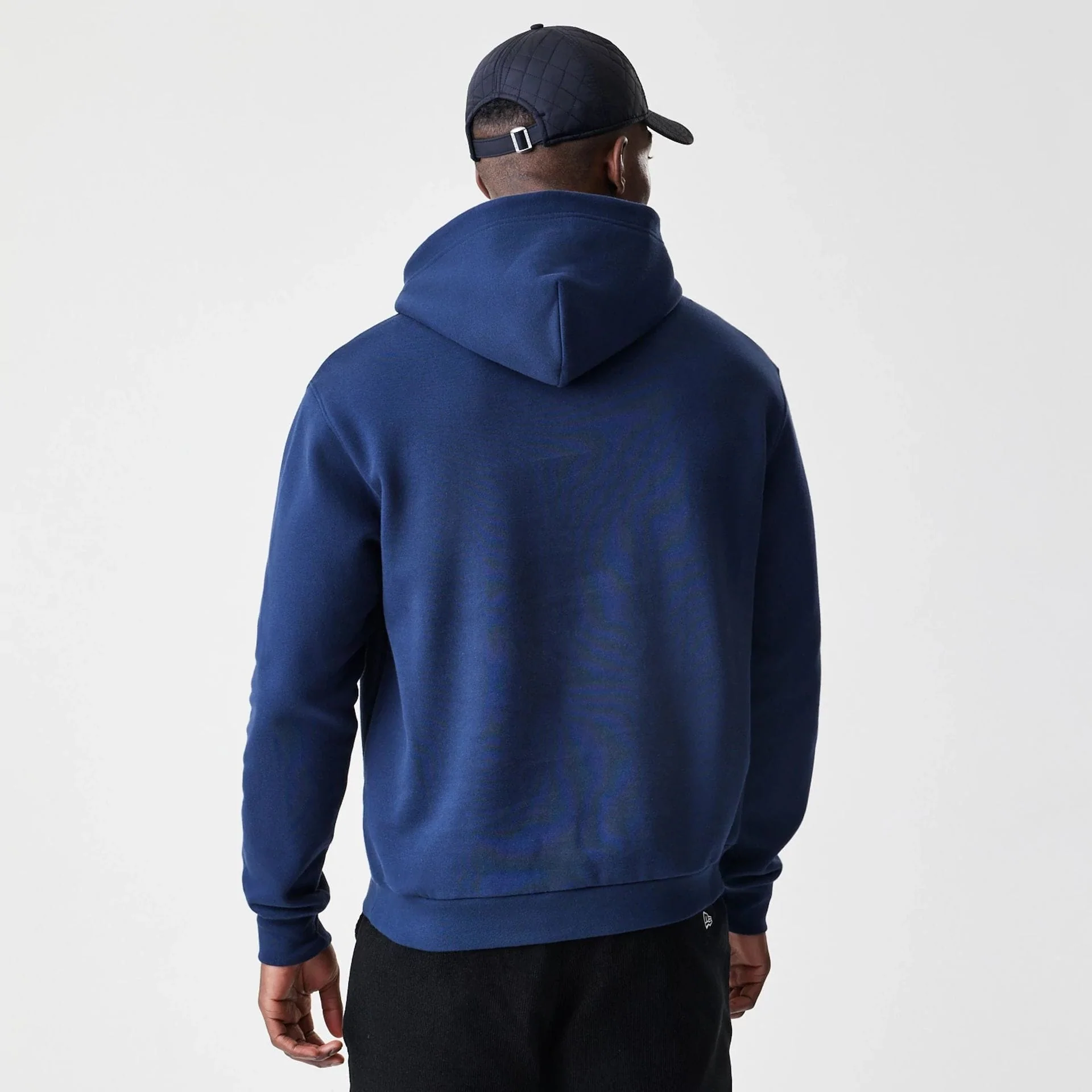 New York Yankees MLB Script Navy Oversized Pullover Hoodie - Image 2