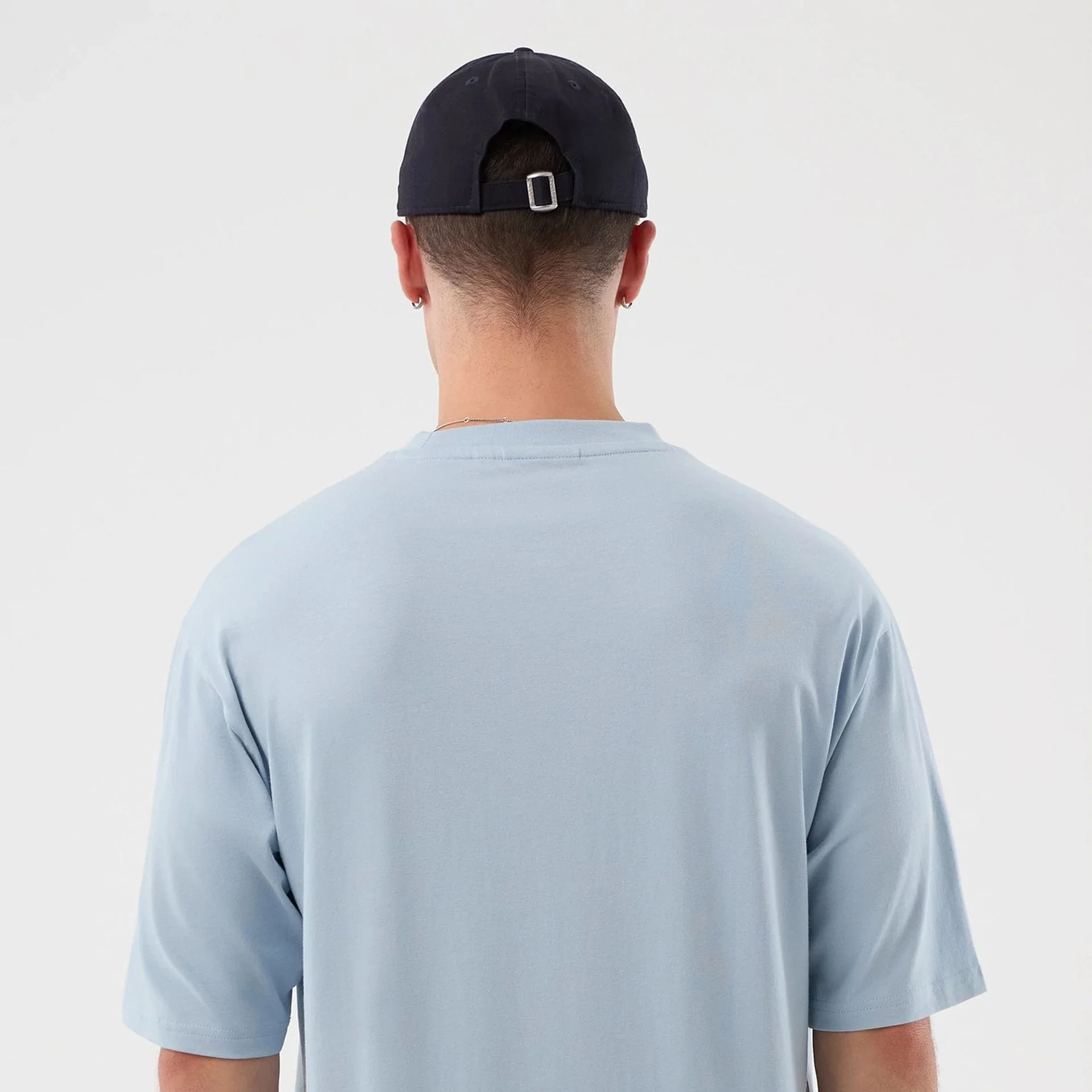 New York Yankees MLB Script Pastel Blue Oversized T-Shirt - Image 7