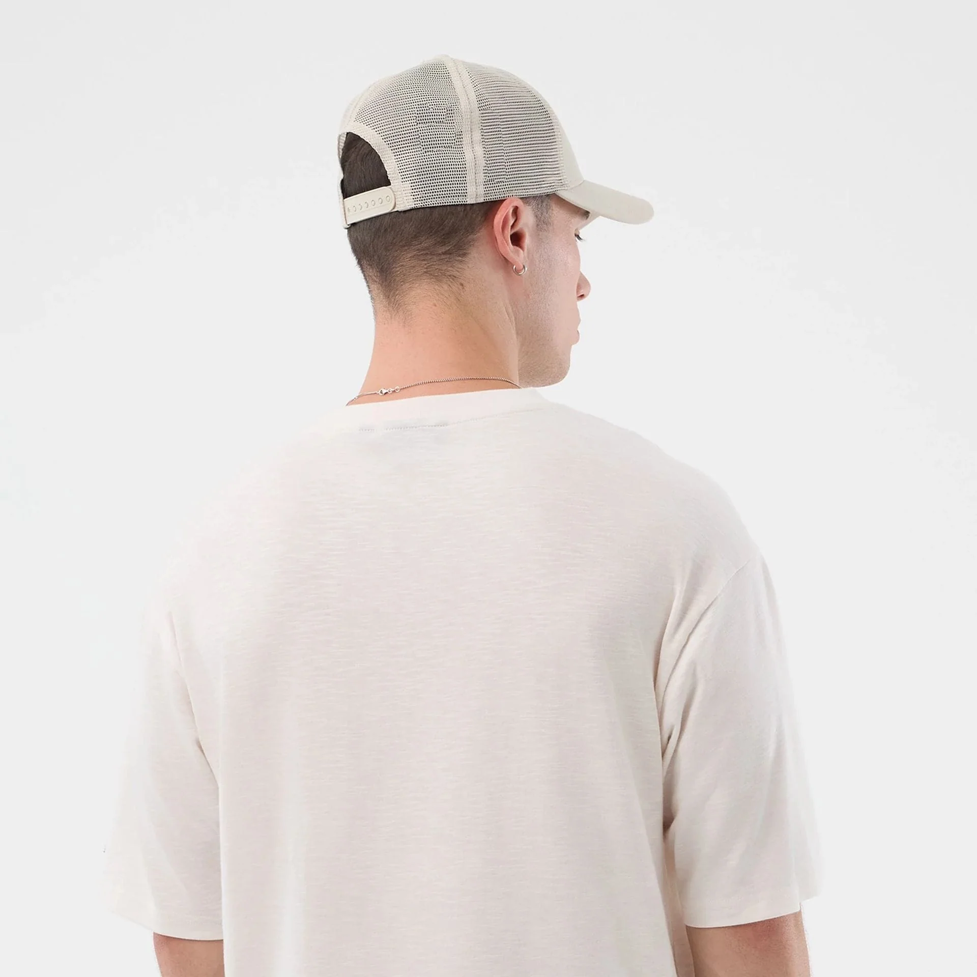 New York Yankees MLB Slub Open White Oversized T-Shirt - Image 6