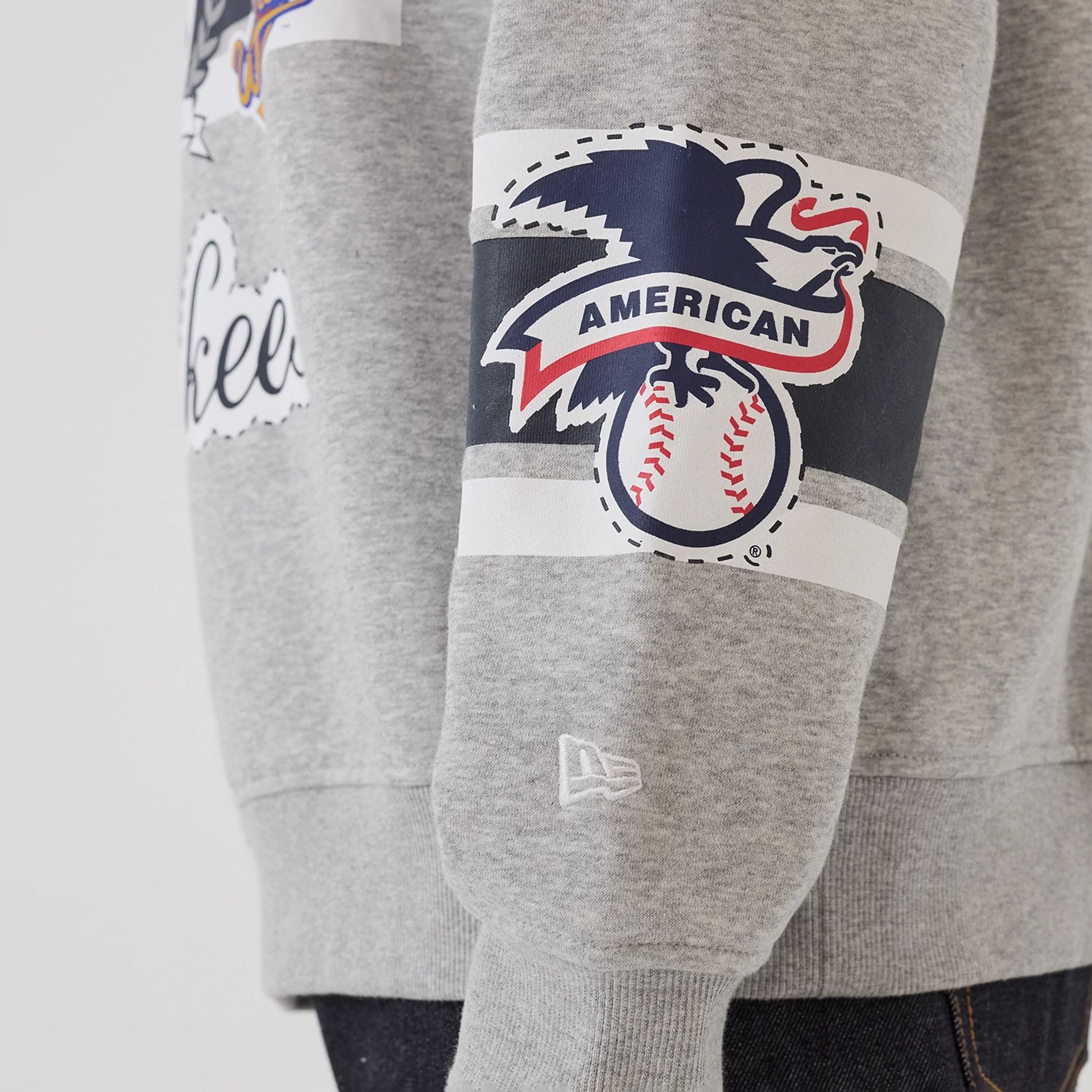 New York Yankees MLB Sport Classic Grey Crew Neck Sweater - Image 5