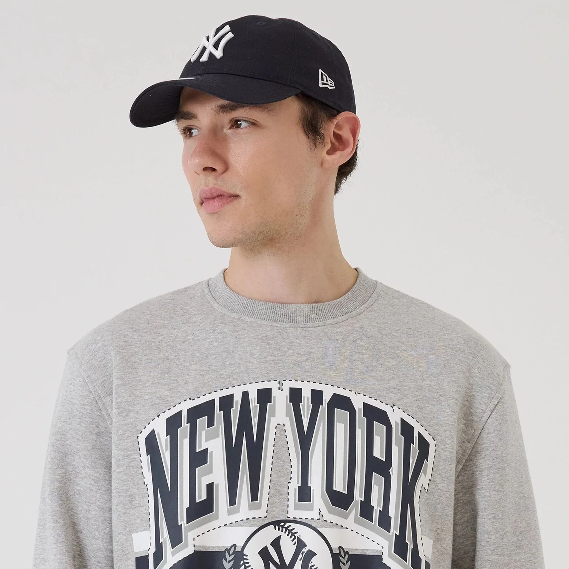 New York Yankees MLB Sport Classic Grey Crew Neck Sweater - Image 6