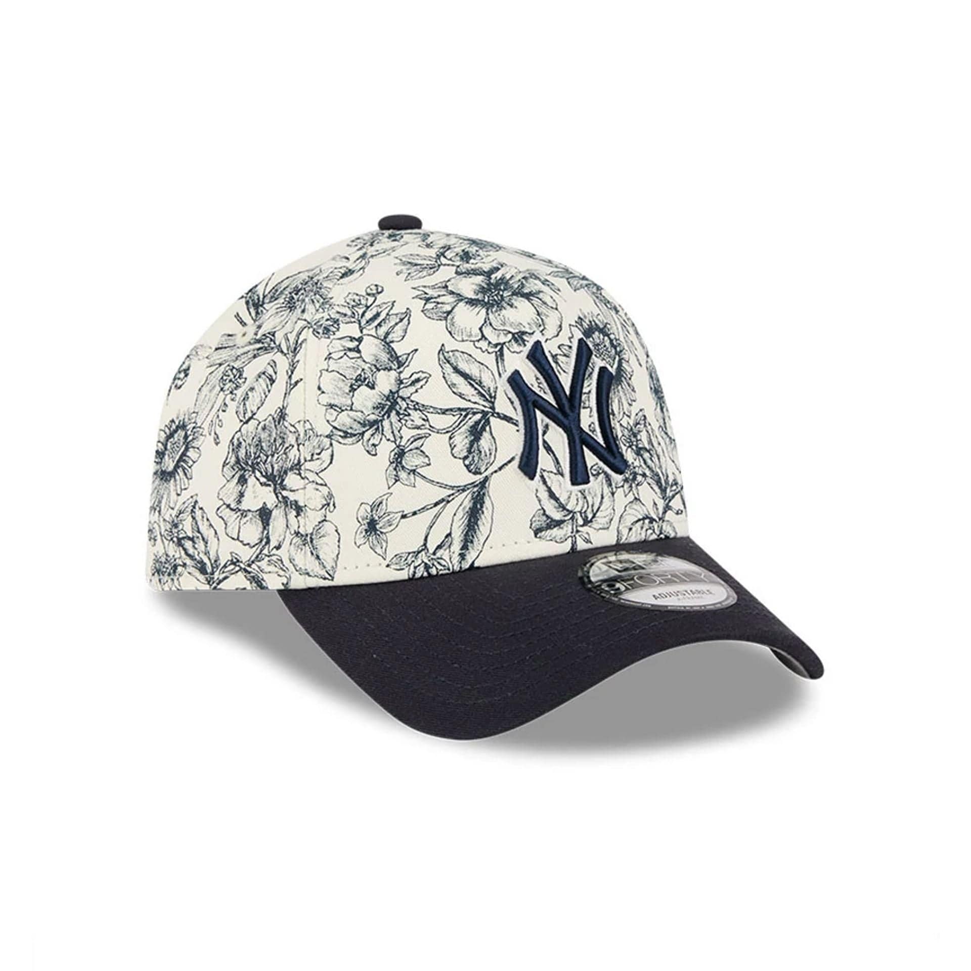 New York Yankees MLB Spring Floral Navy 9FORTY A-Frame Adjustable Cap - Image 4