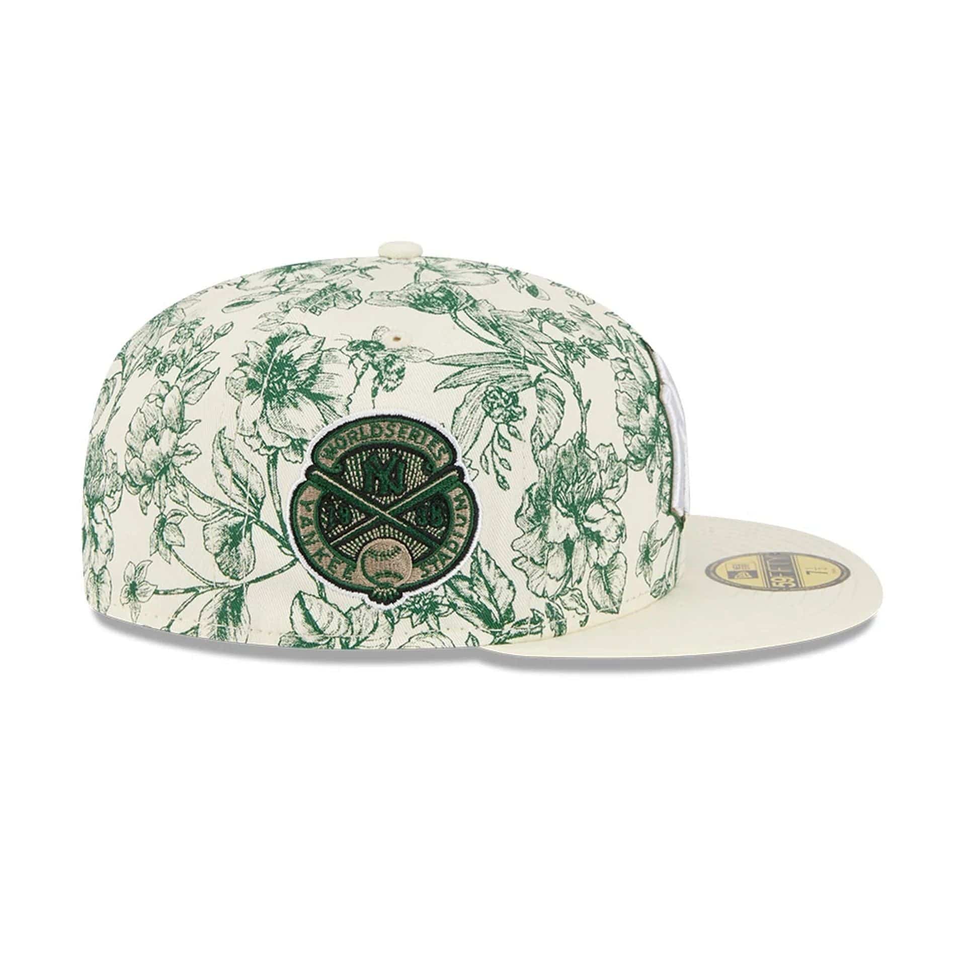 New York Yankees MLB Spring Floral White 59FIFTY Fitted Cap - Image 4