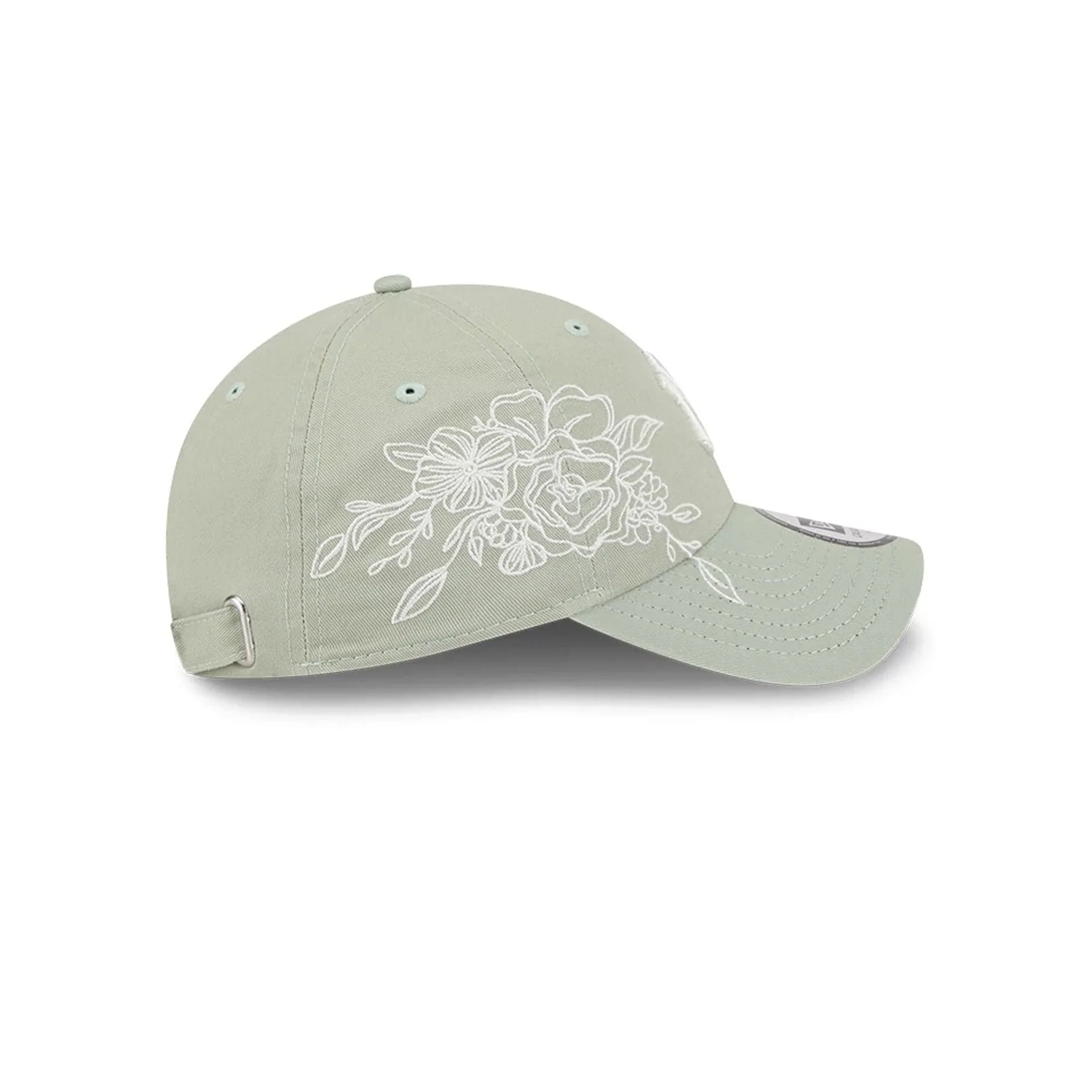 New York Yankees MLB Stitched Flowers Pastel Green Casual Classic Cap - Image 5