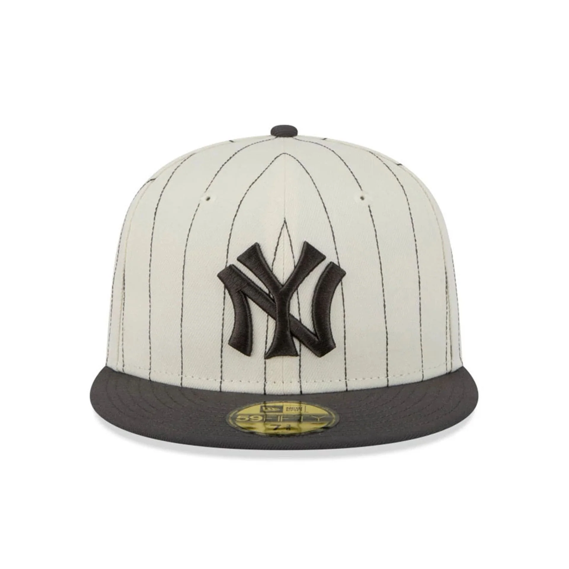 New York Yankees MLB Stripes Cream 59FIFTY Fitted Cap - Image 3