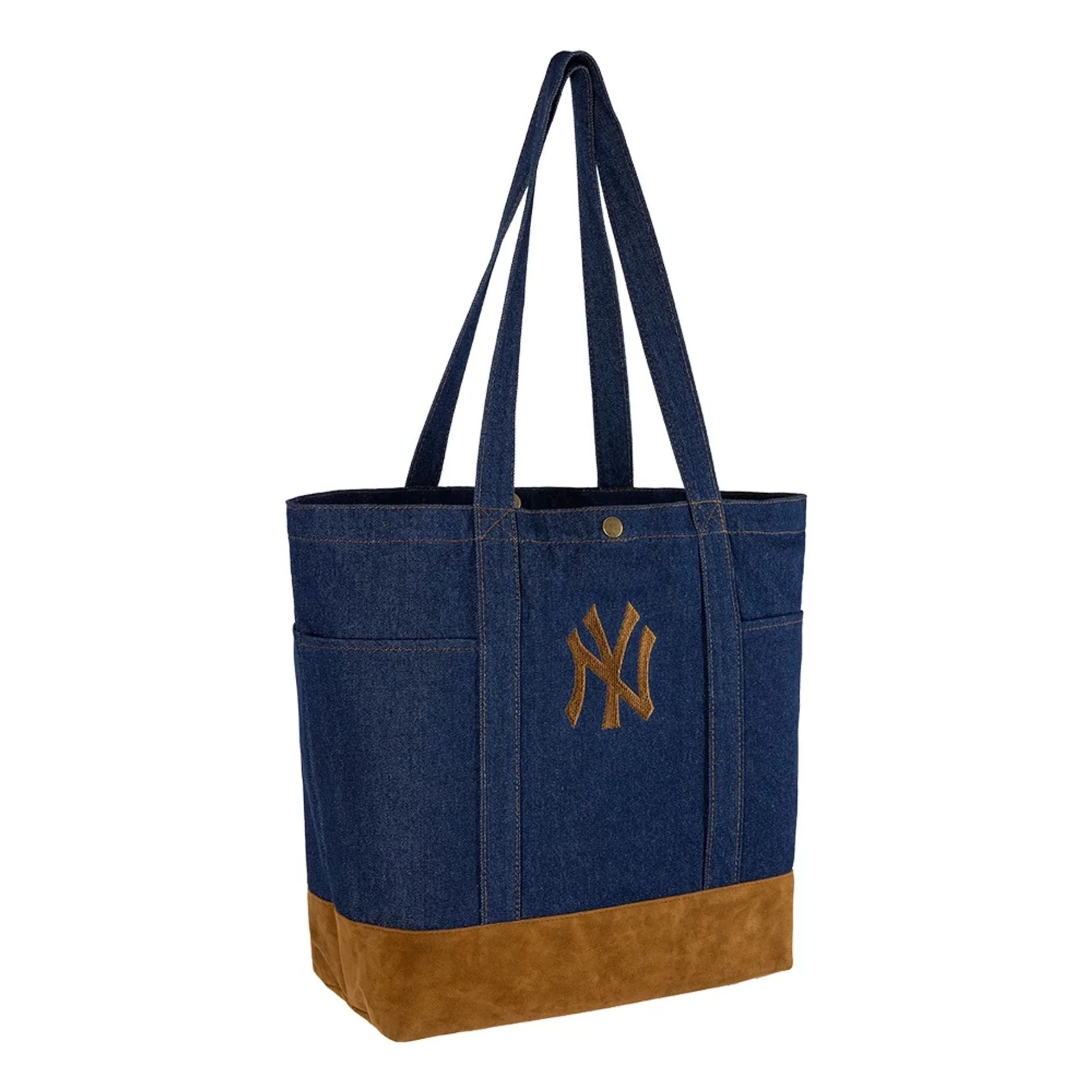 New York Yankees MLB Suede Denim Navy Tote Bag - Image 3