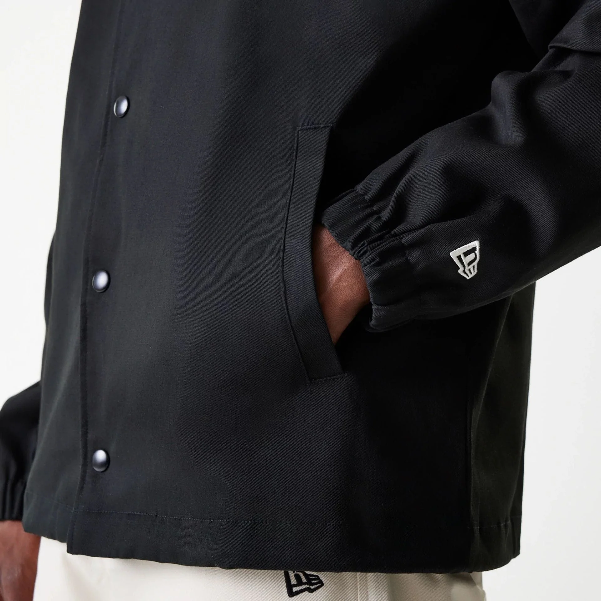New York Yankees MLB Twill Black Coaches Jacket - Image 5