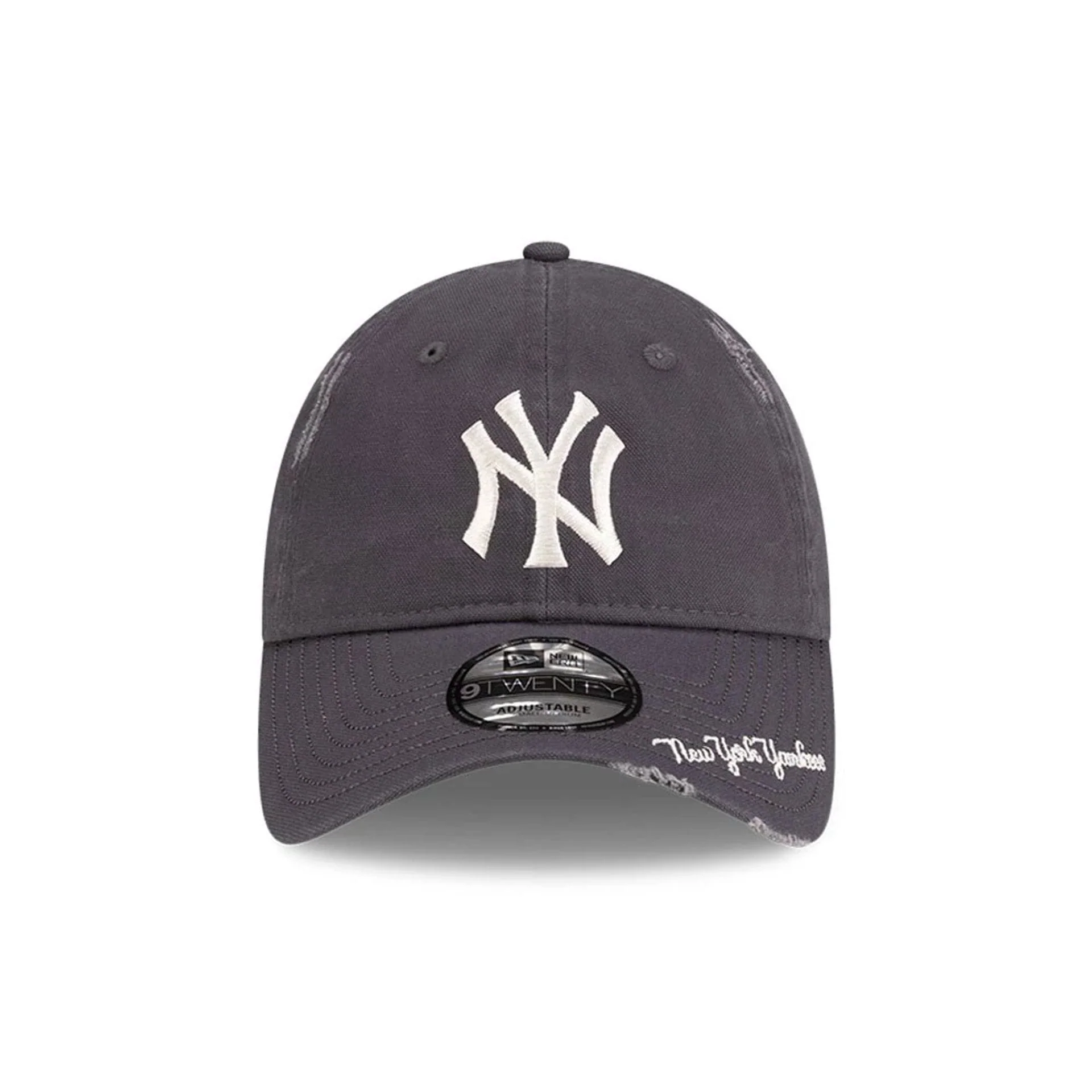 New York Yankees MLB Visor Logo Dark Grey 9TWENTY Adjustable Cap - Image 2