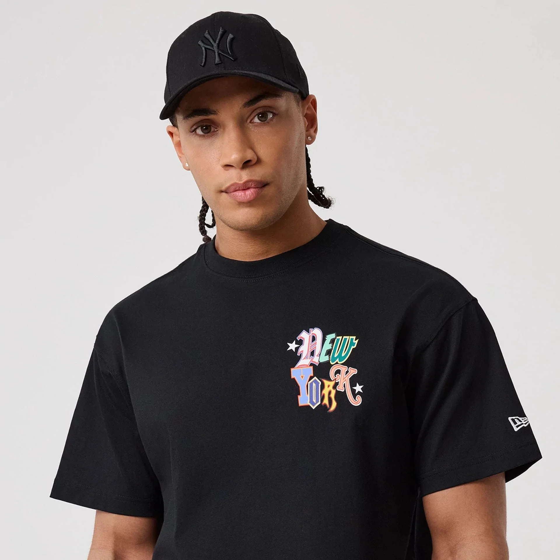 New York Yankees MLB Word Art Black T-Shirt - Image 5