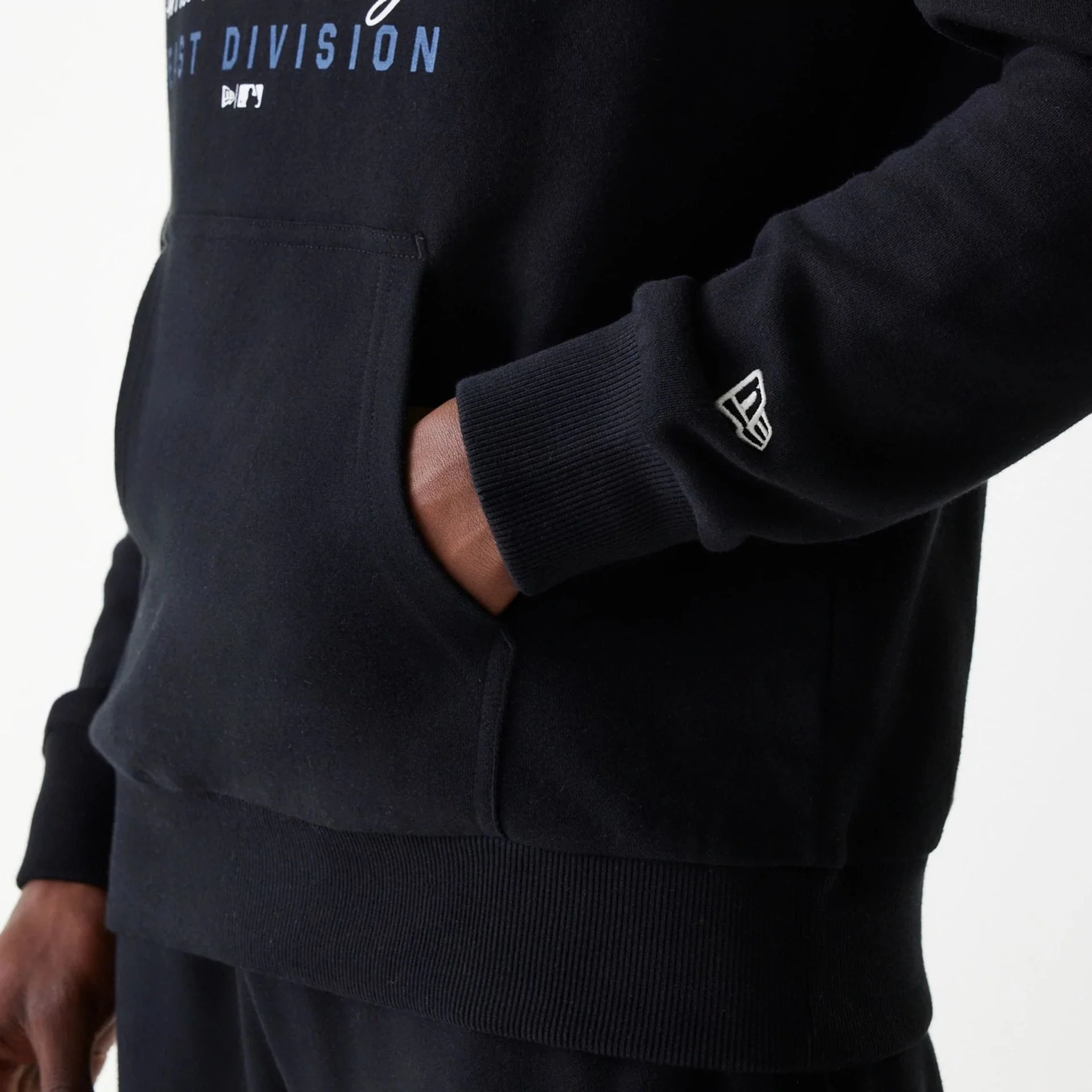 New York Yankees MLB Wordmark Black Pullover Hoodie - Image 5