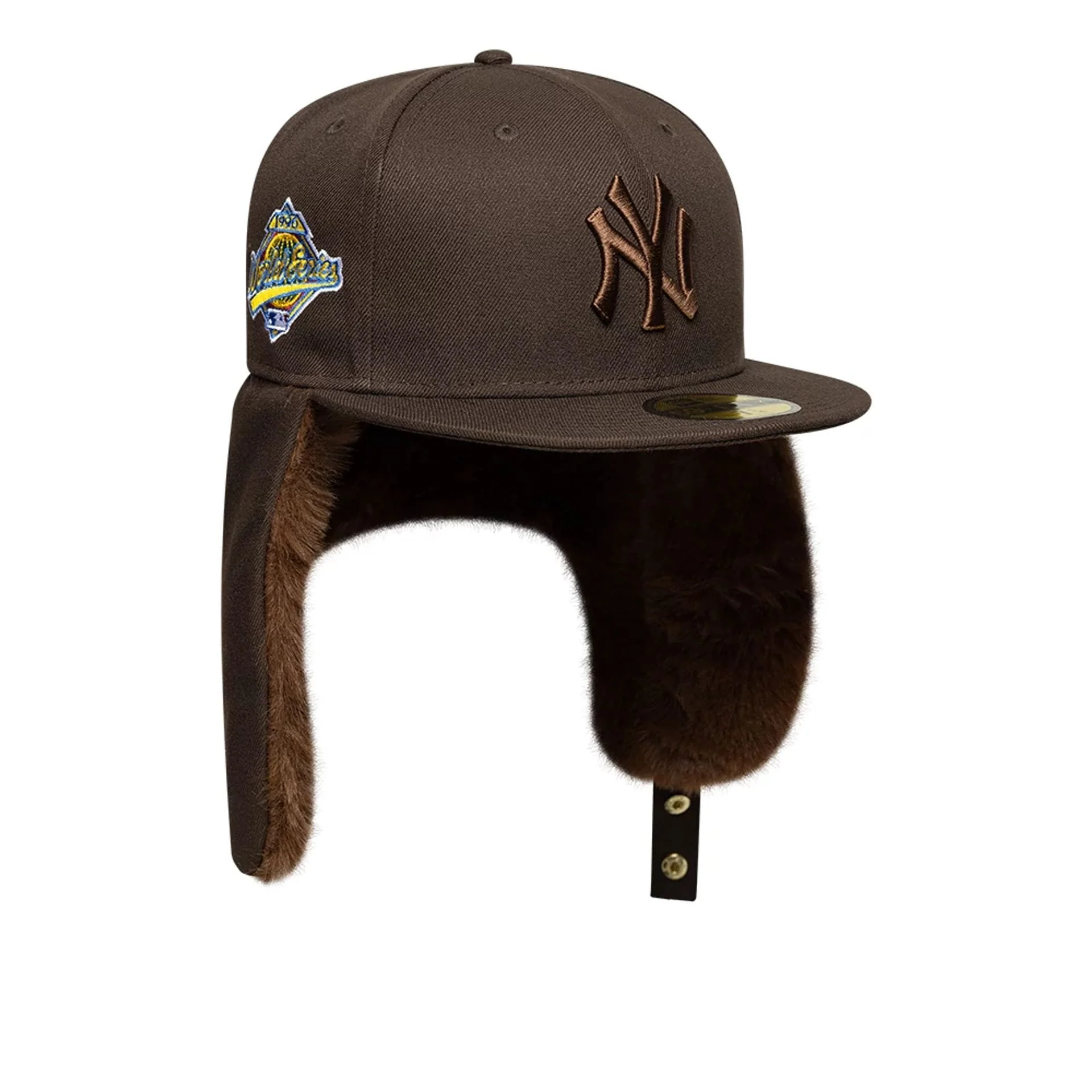 New York Yankees MLB World Series Dark Brown Dogear 59FIFTY Fitted Cap - Image 2