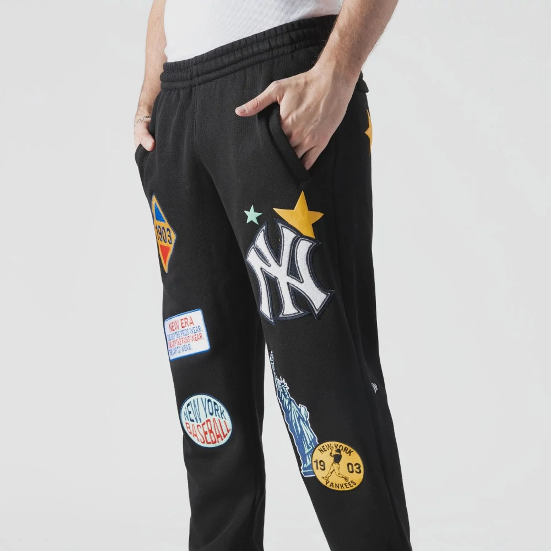 New York Yankees MLB x Uptown Threads Black Joggers - Image 3