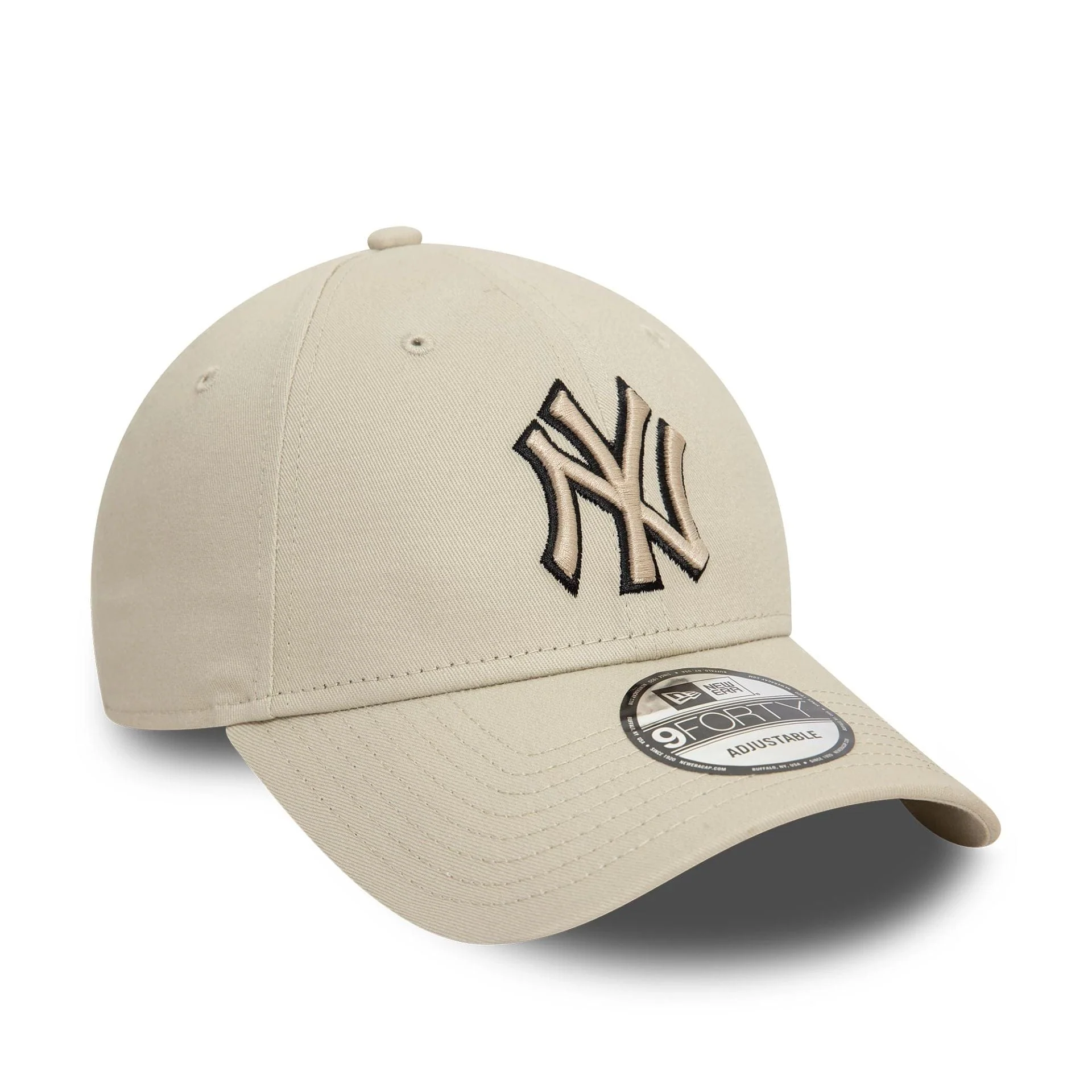 New York Yankees Team Outline Cream 9FORTY Adjustable Cap - Image 3