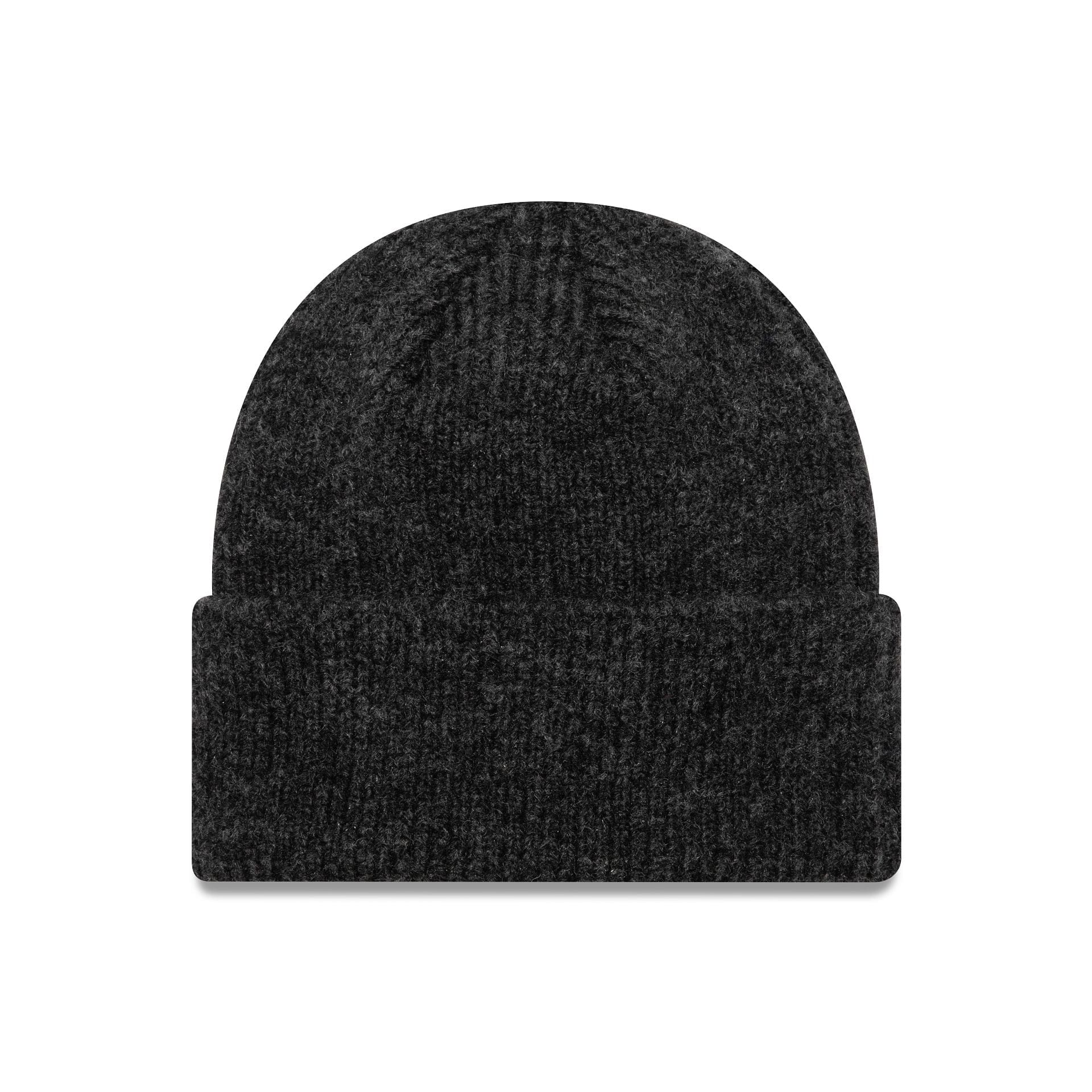 New York Yankees Womens MLB Black Wide Cuff Knit Beanie Hat - Image 2