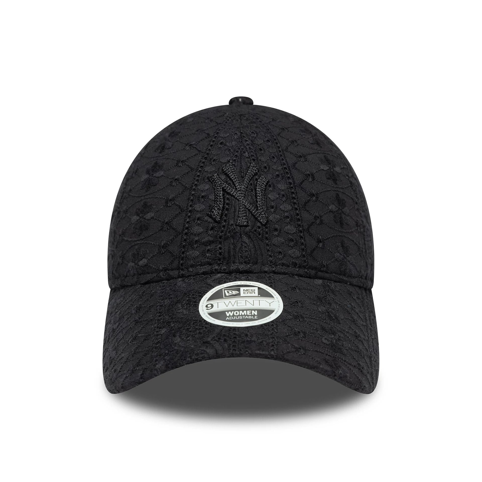 New York Yankees Womens MLB Broderie Black 9TWENTY Adjustable Cap - Image 2