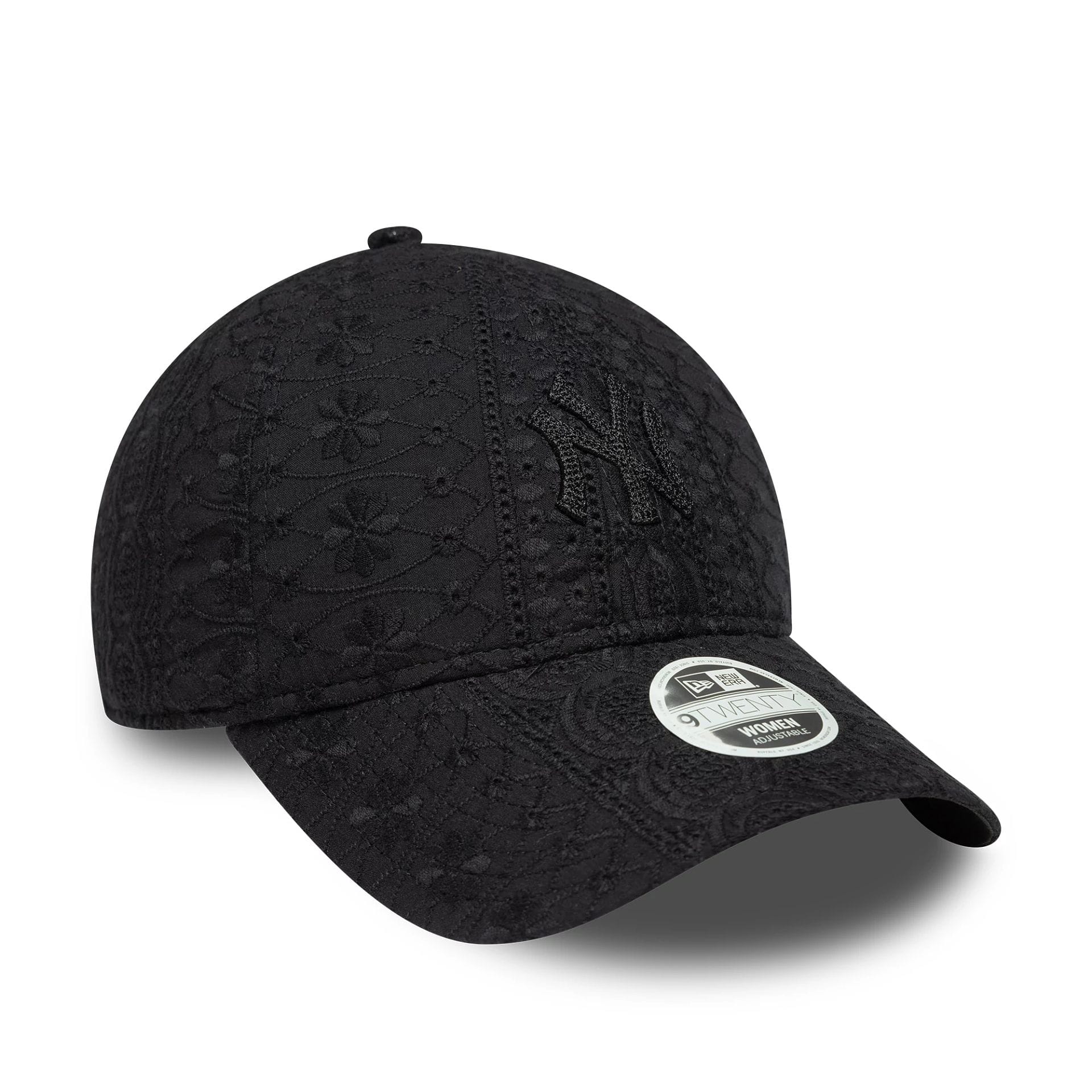 New York Yankees Womens MLB Broderie Black 9TWENTY Adjustable Cap - Image 3