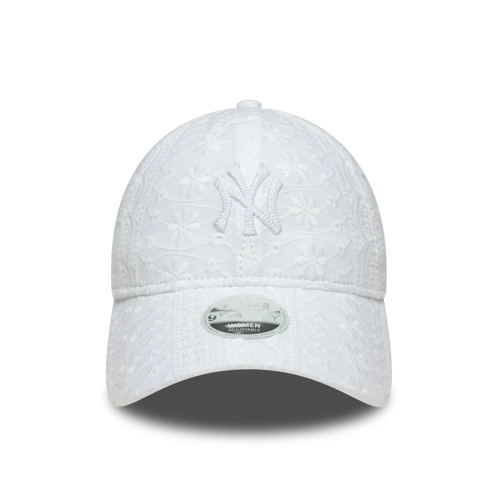 New York Yankees Womens MLB Broderie White 9TWENTY Adjustable Cap - Image 2