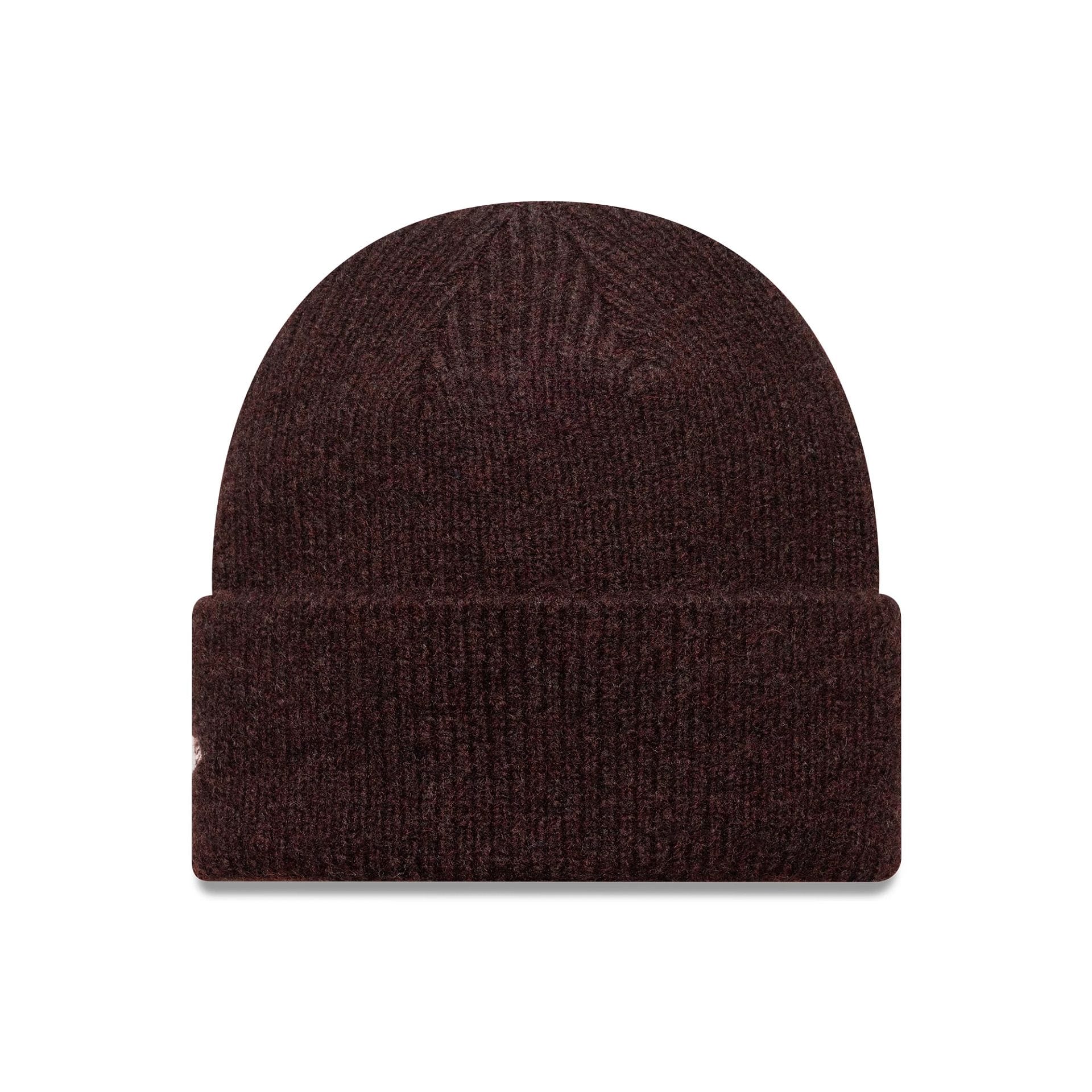 New York Yankees Womens MLB Dark Red Wide Cuff Knit Beanie Hat - Image 2