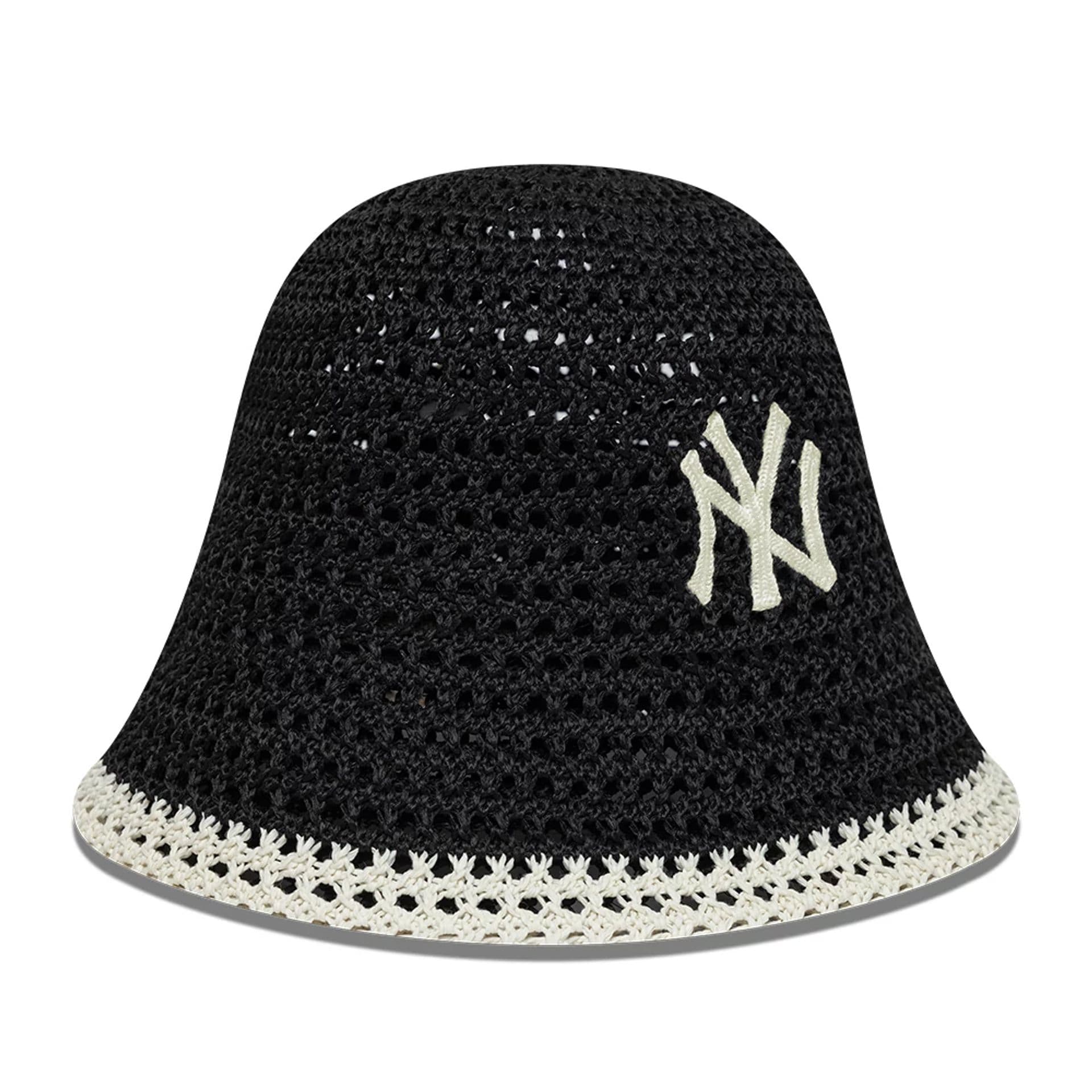 New York Yankees Womens MLB Knitted Black Explorer Bucket Hat - Image 3