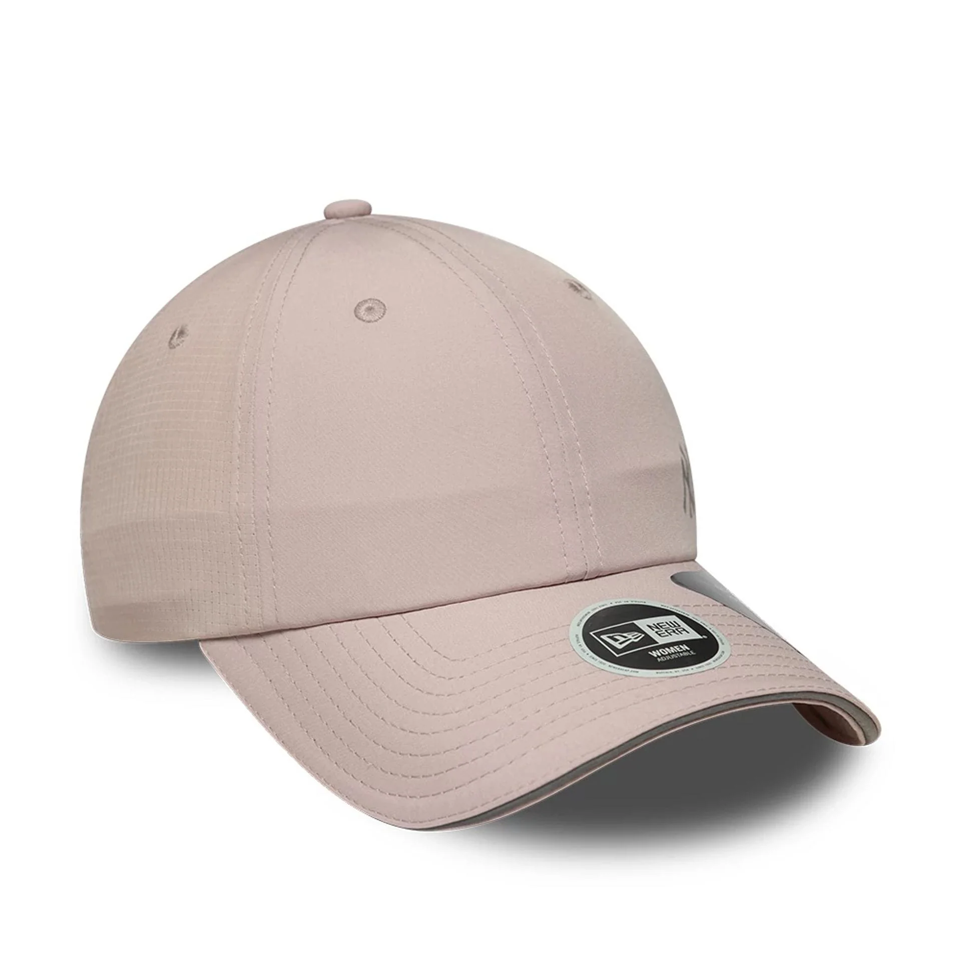 New York Yankees Womens MLB Mesh Pastel Pink Pony Tail Cap - Image 4