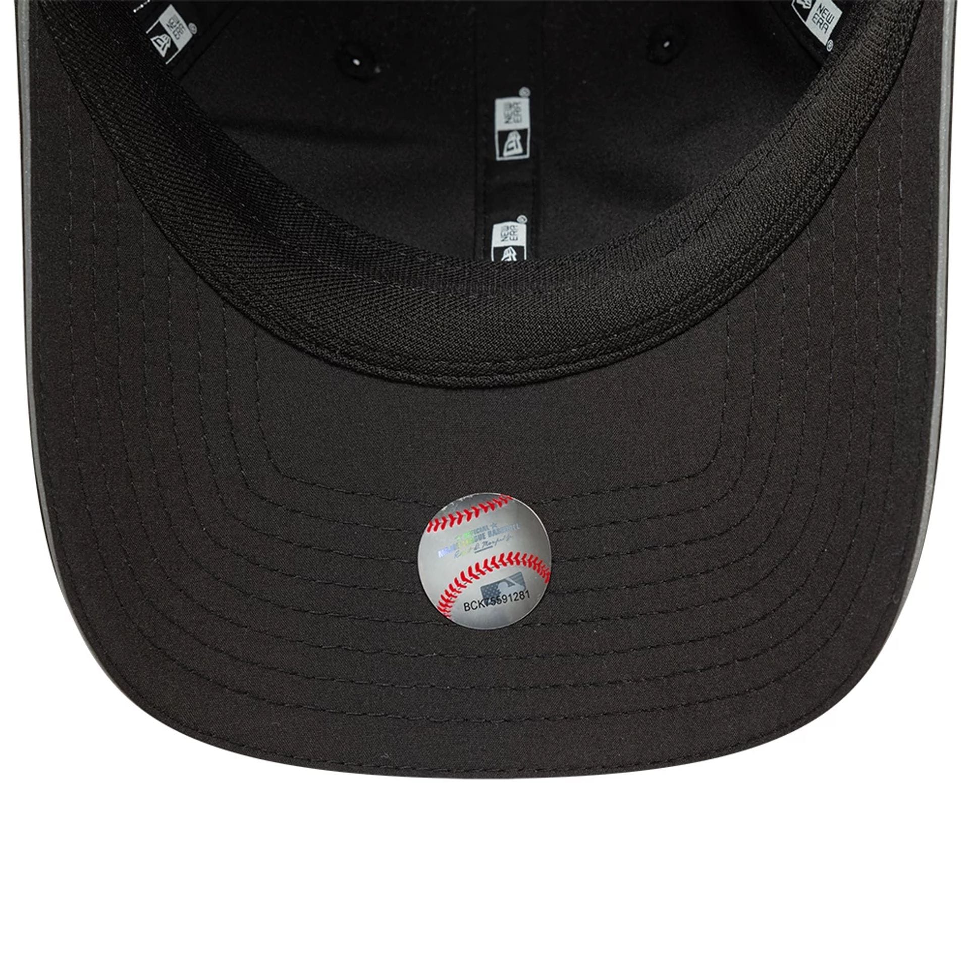 New York Yankees Womens MLB Open Mesh Black Pony Tail Cap - Image 5