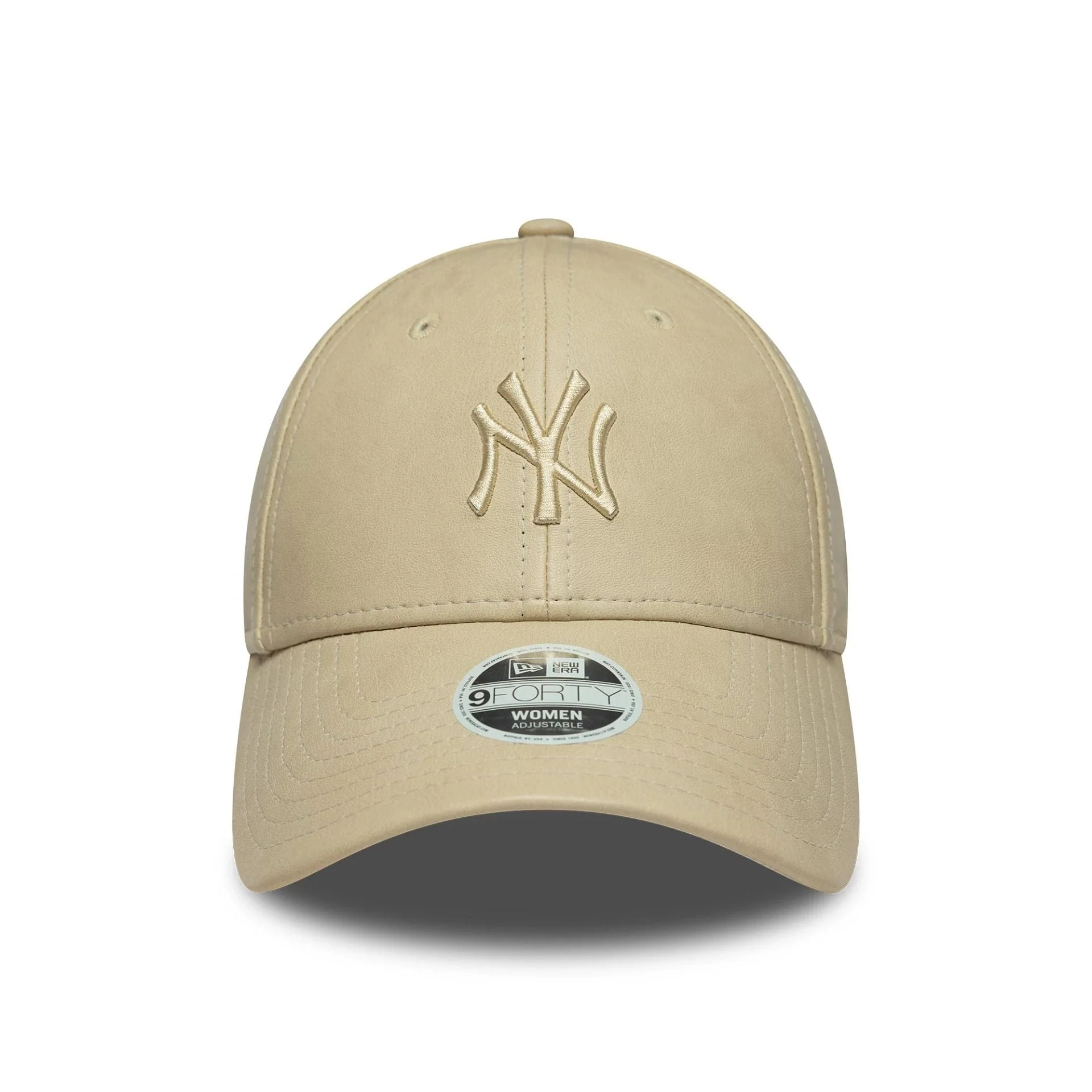 New York Yankees Womens MLB PU Light Beige 9FORTY Cap - Image 2